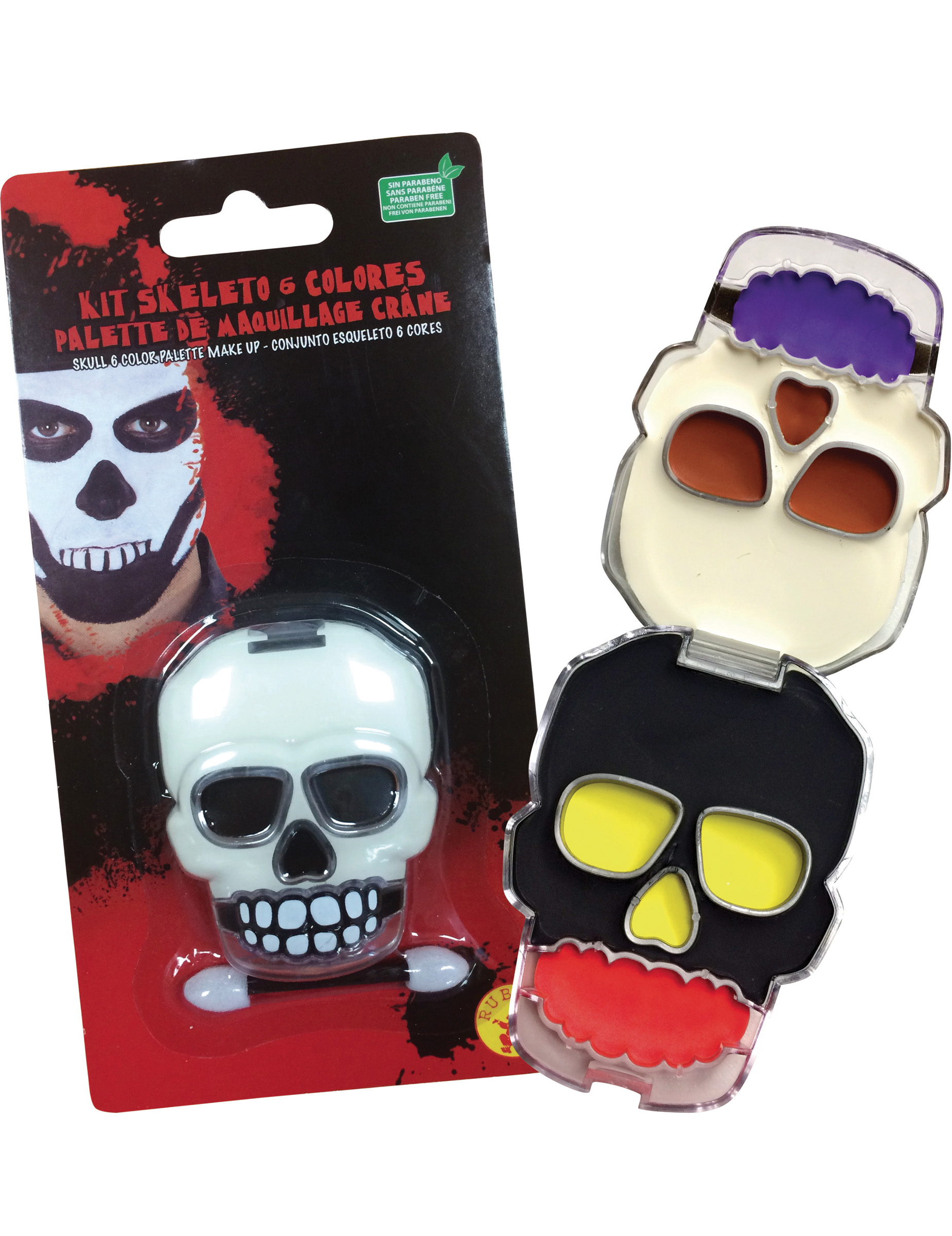 Kit de maquillage tête de mort adulte