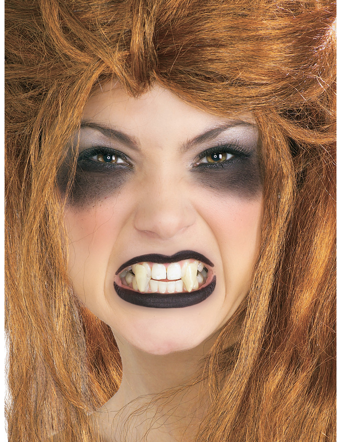 Fausses canines de vampire blanches adulte