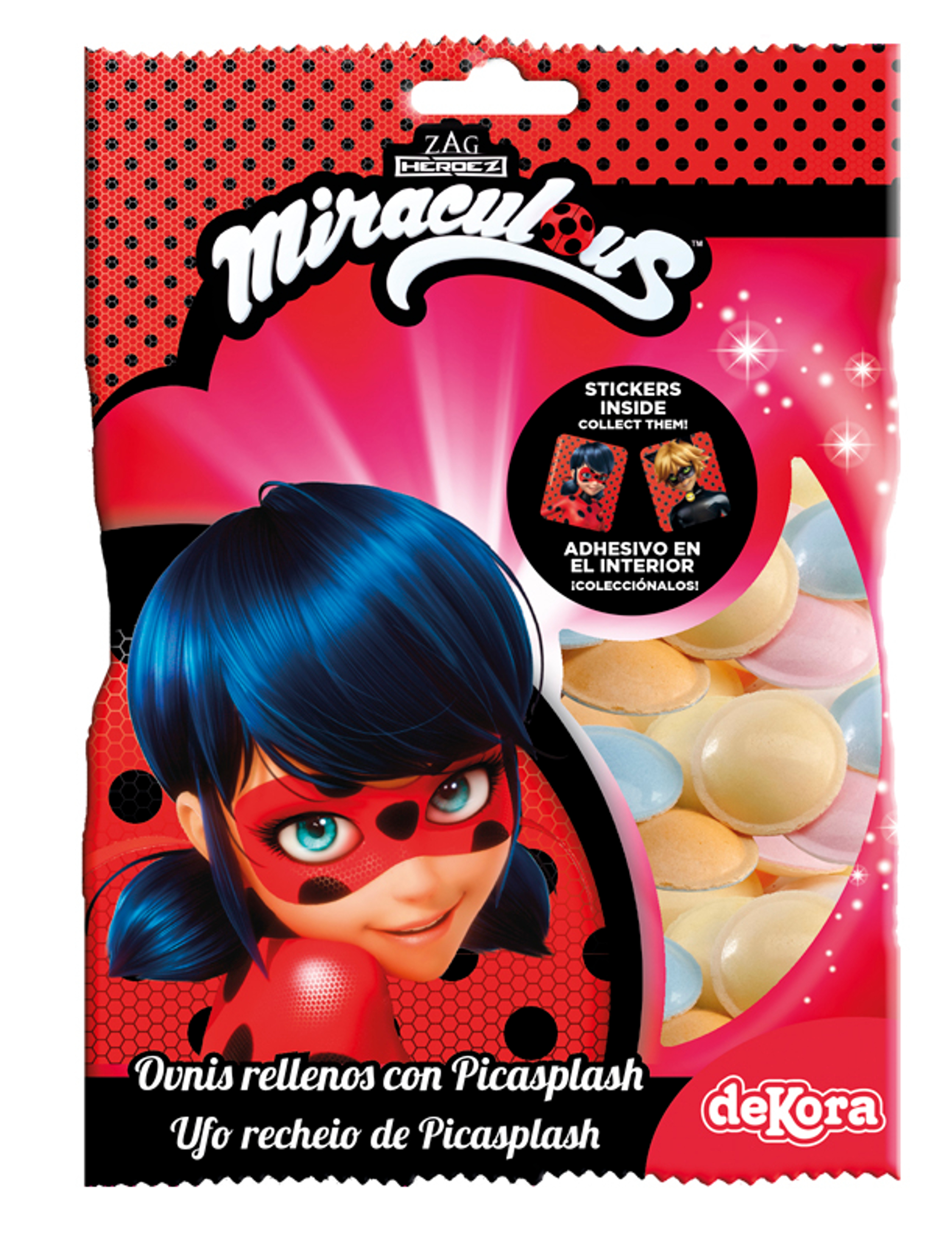 Bonbons avec stickers adhésifs Ladybug