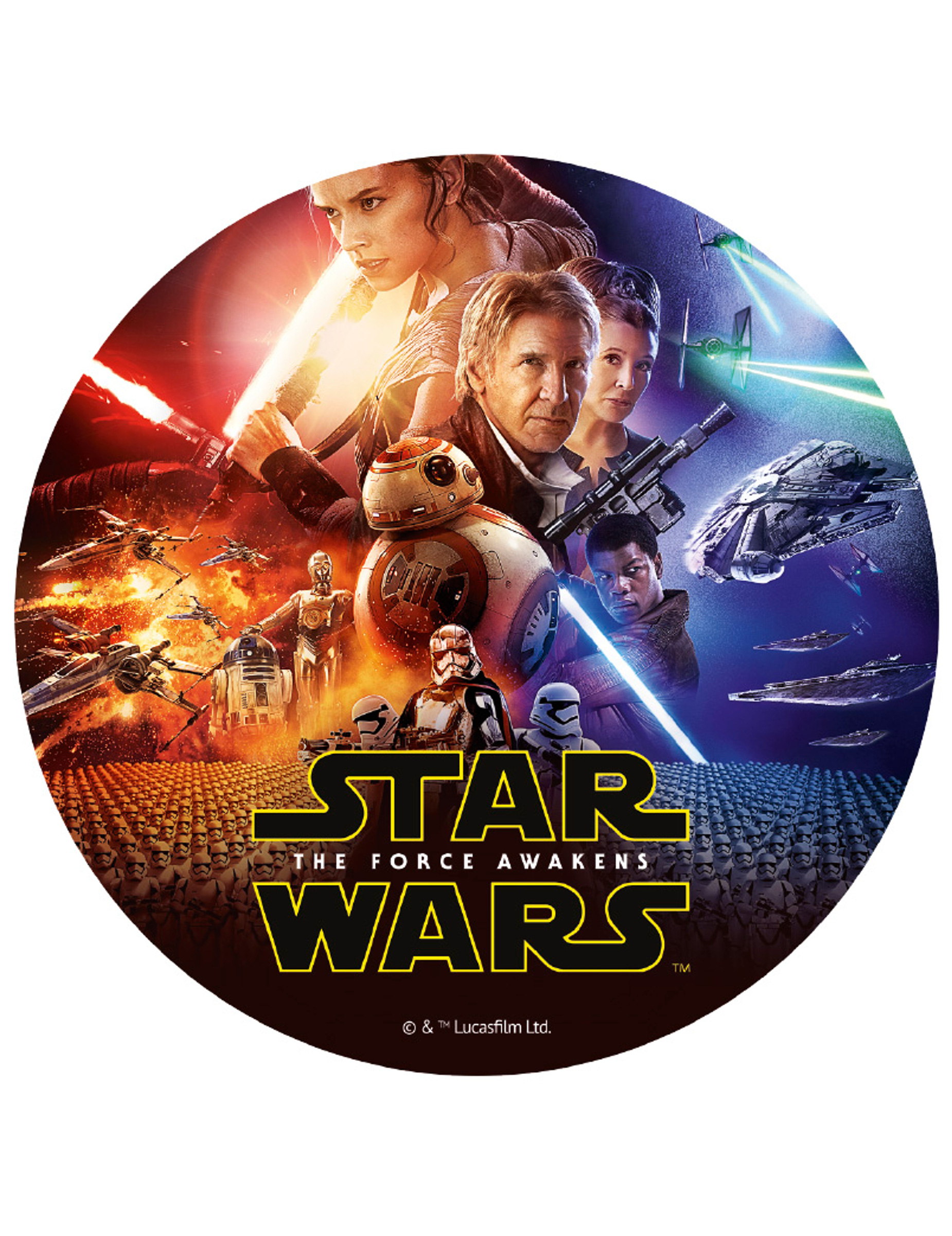 Disque en sucre Star Wars VII 20 cm