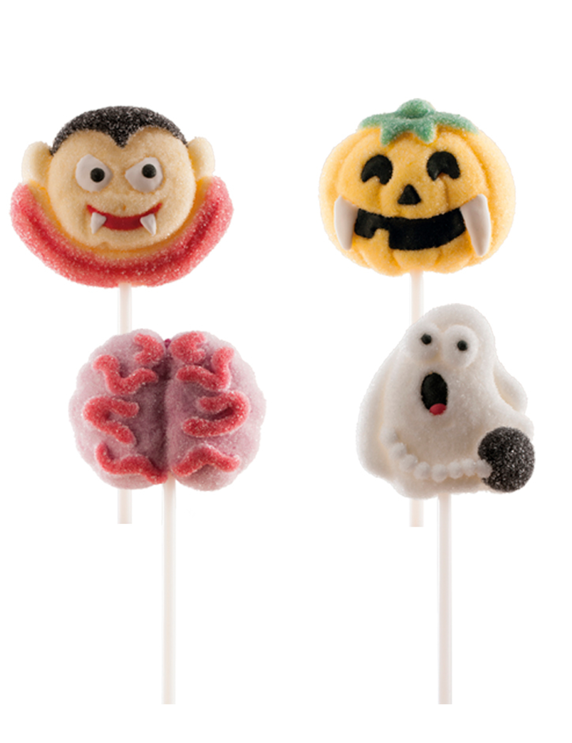 4 Sucettes de marshmallow Halloween
