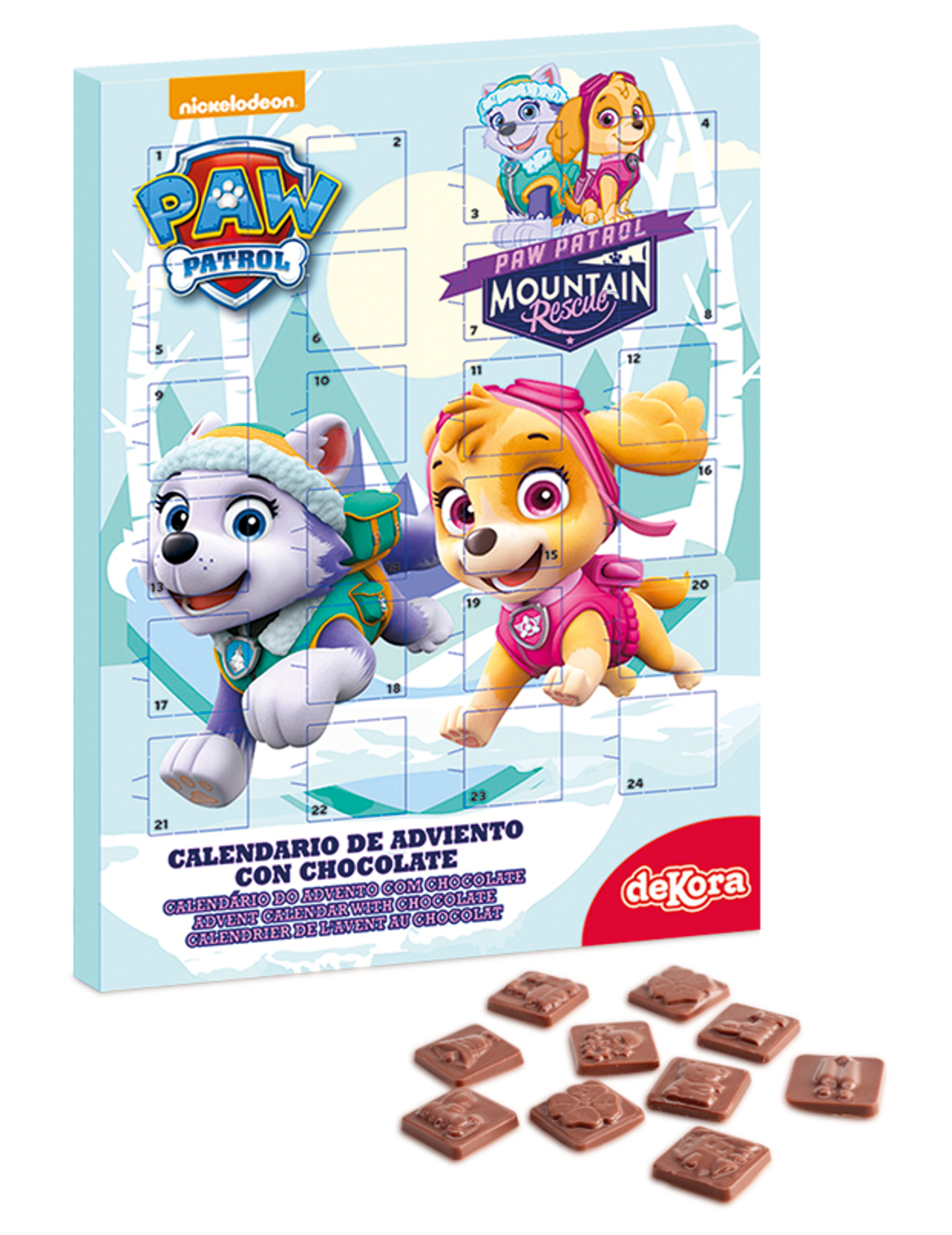 Calendrier de l'avent au chocolat Pat' Patrouille Skye