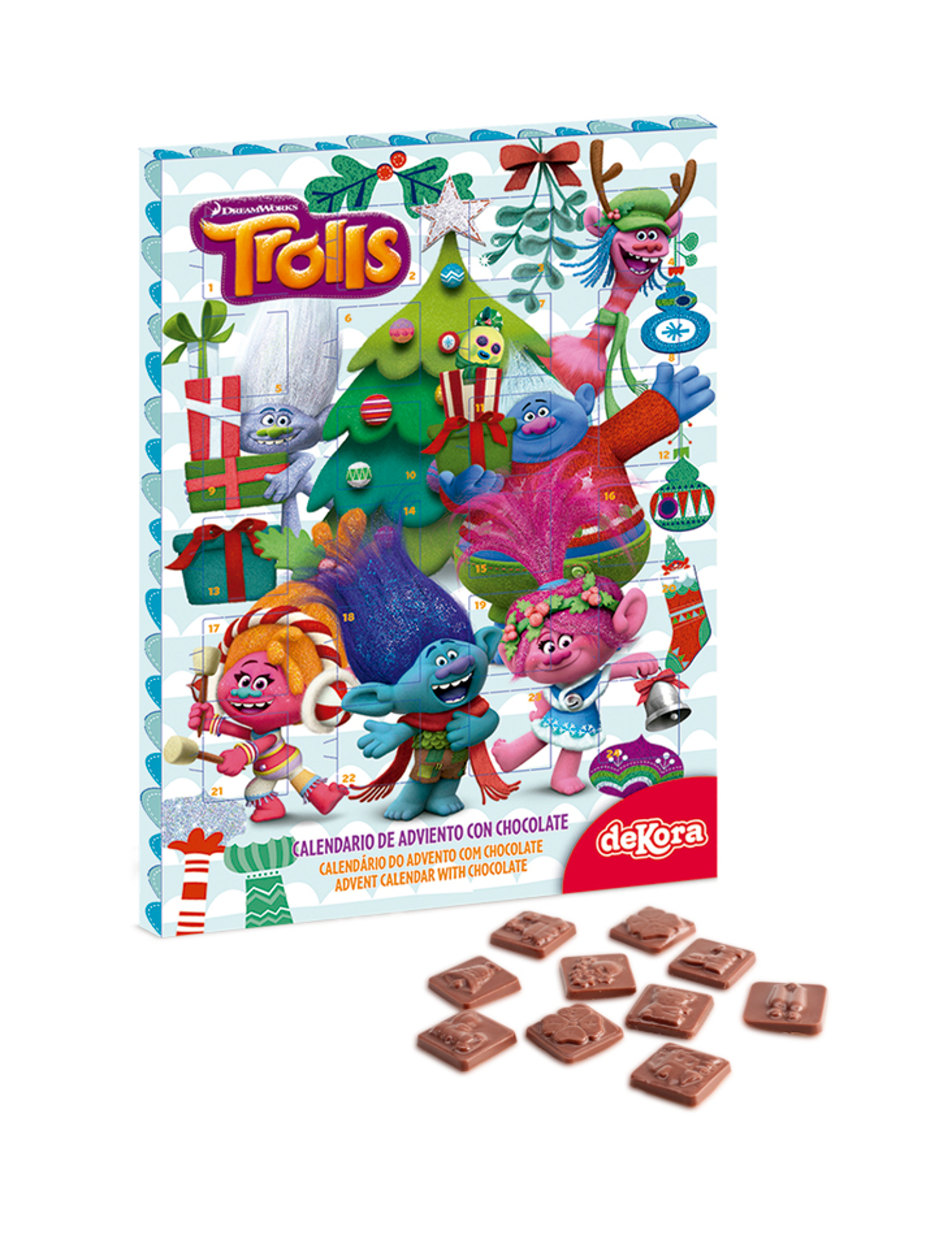 Calendrier de l'avent au chocolat Trolls