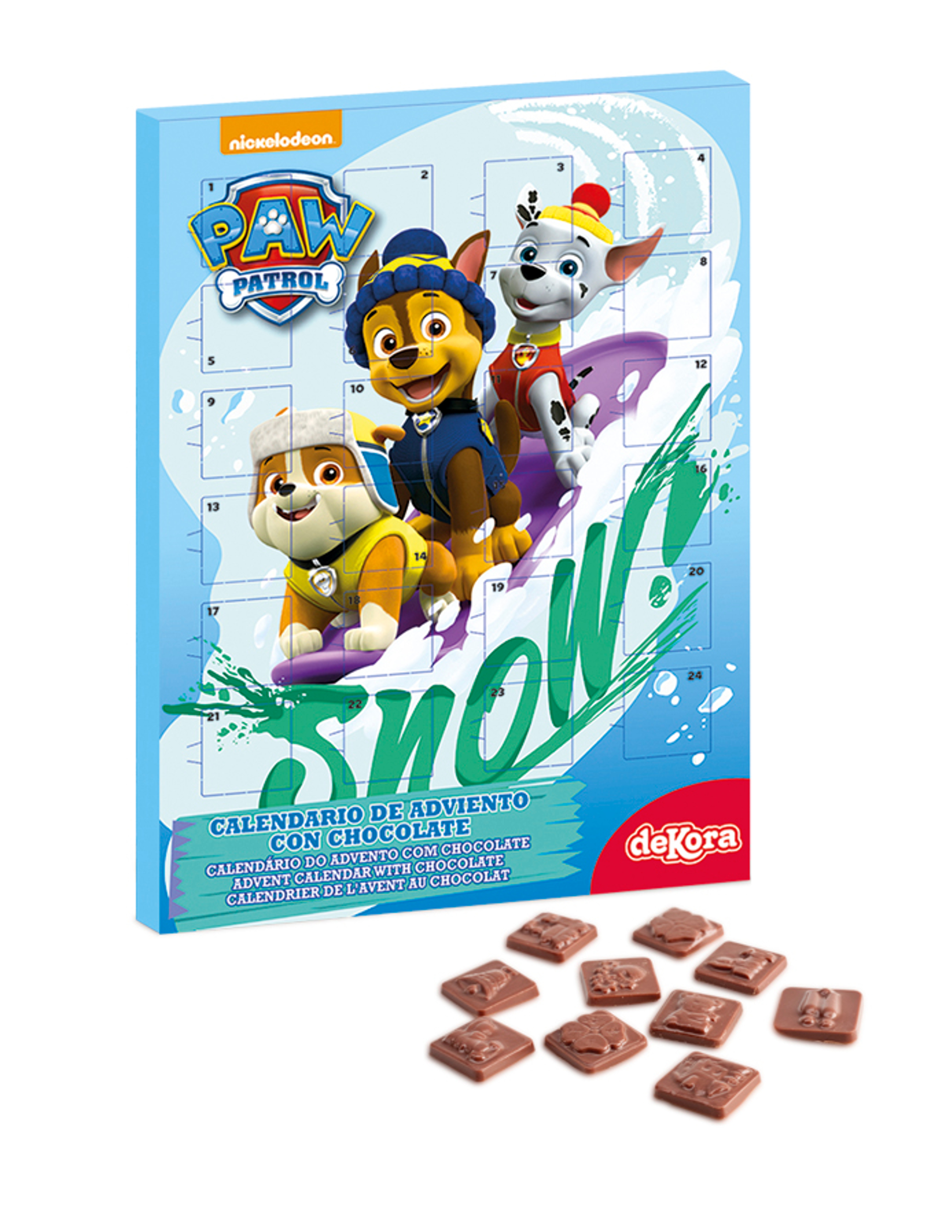Calendrier de l'avent au chocolat Pat' Patrouille