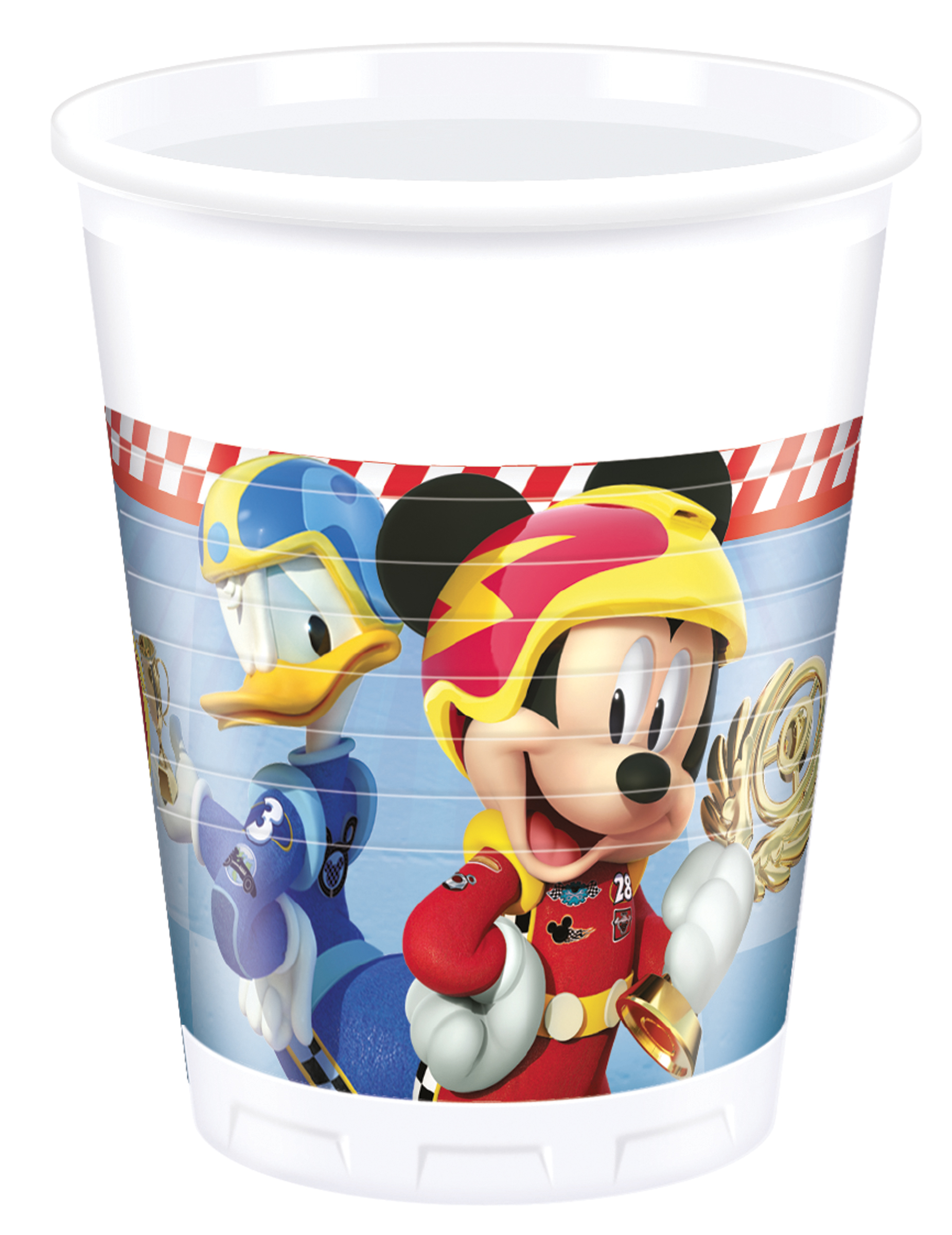 8 Gobelets en plastique 200ml Mickey & Donald Racing