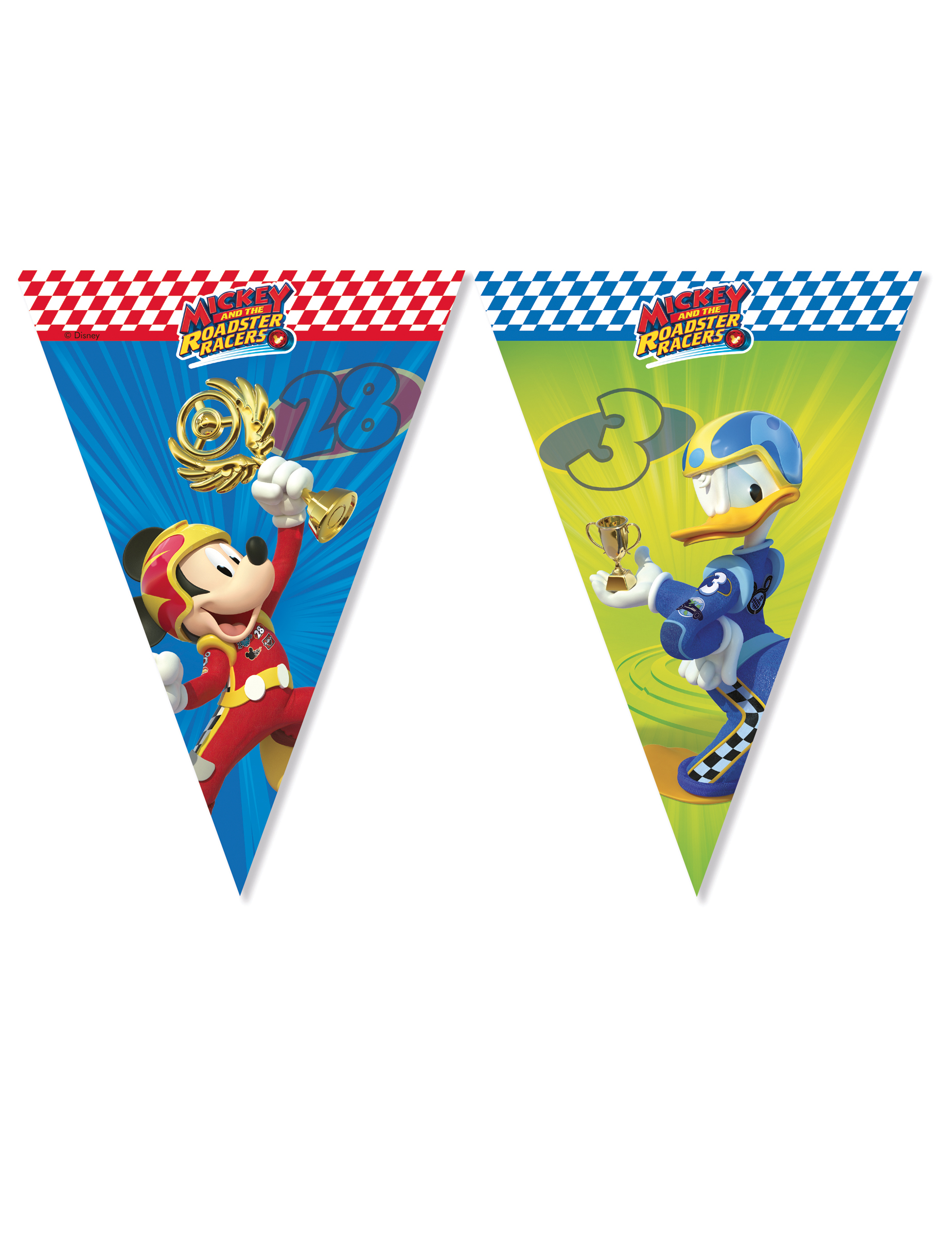 Guirlande fanions Mickey Racing  2,3 m x 25 cm
