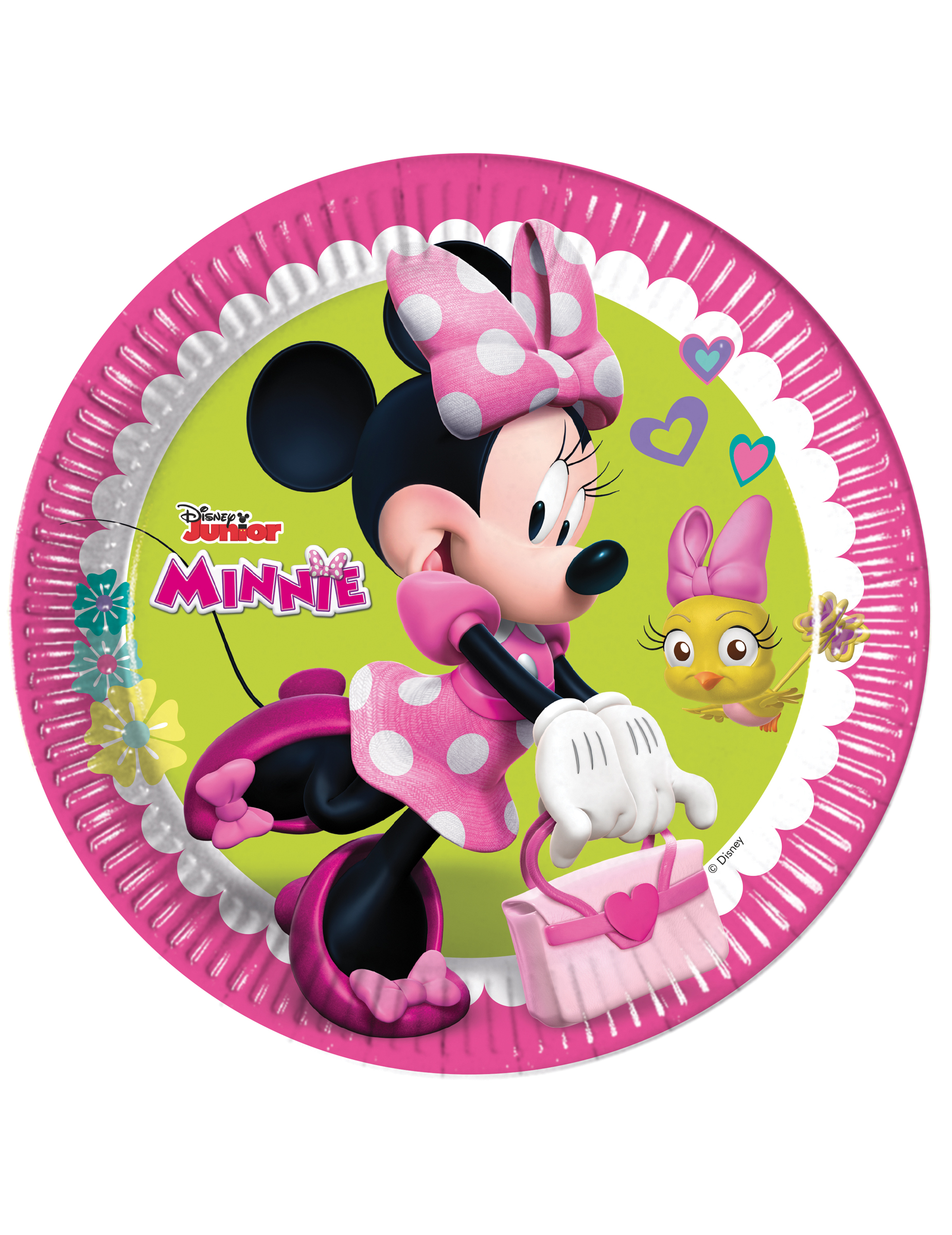 8 Assiettes en carton FSC Minnie Happy 23 cm