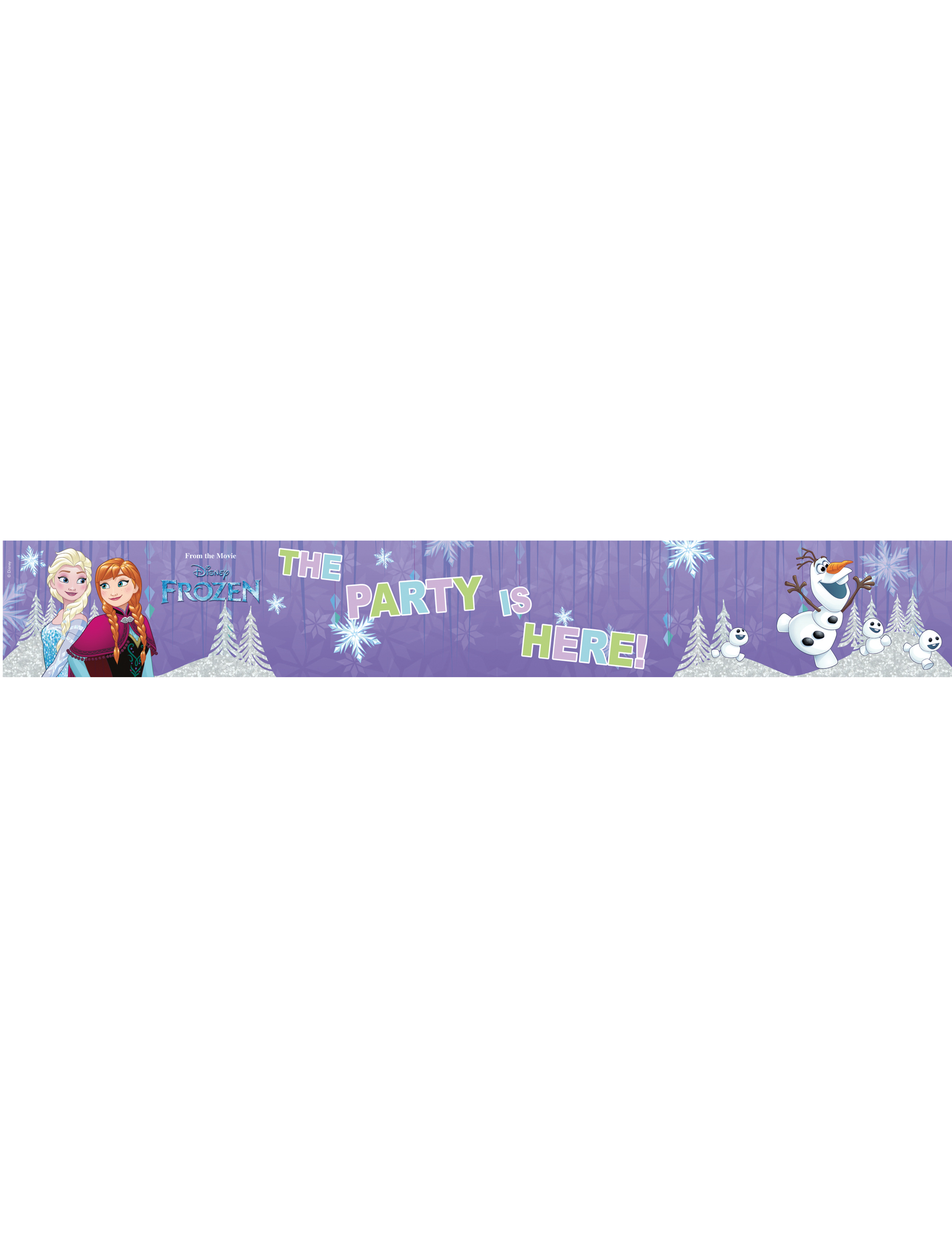 3 Bannières aluminium The Party is Here La Reine des Neiges Frozen