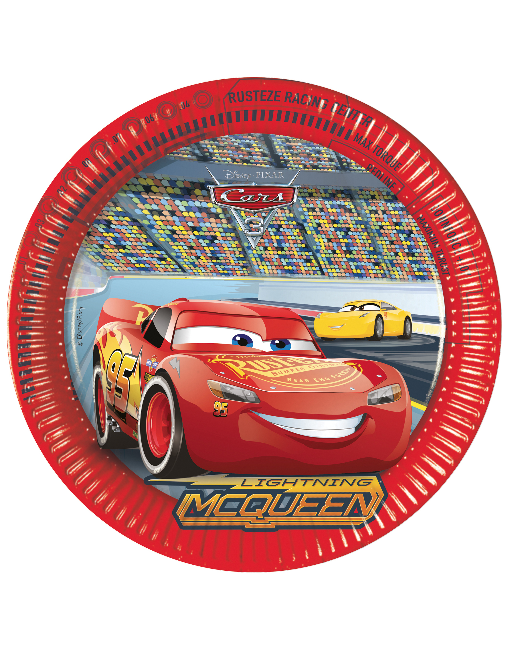 8 Assiettes en carton Cars 3 23 cm