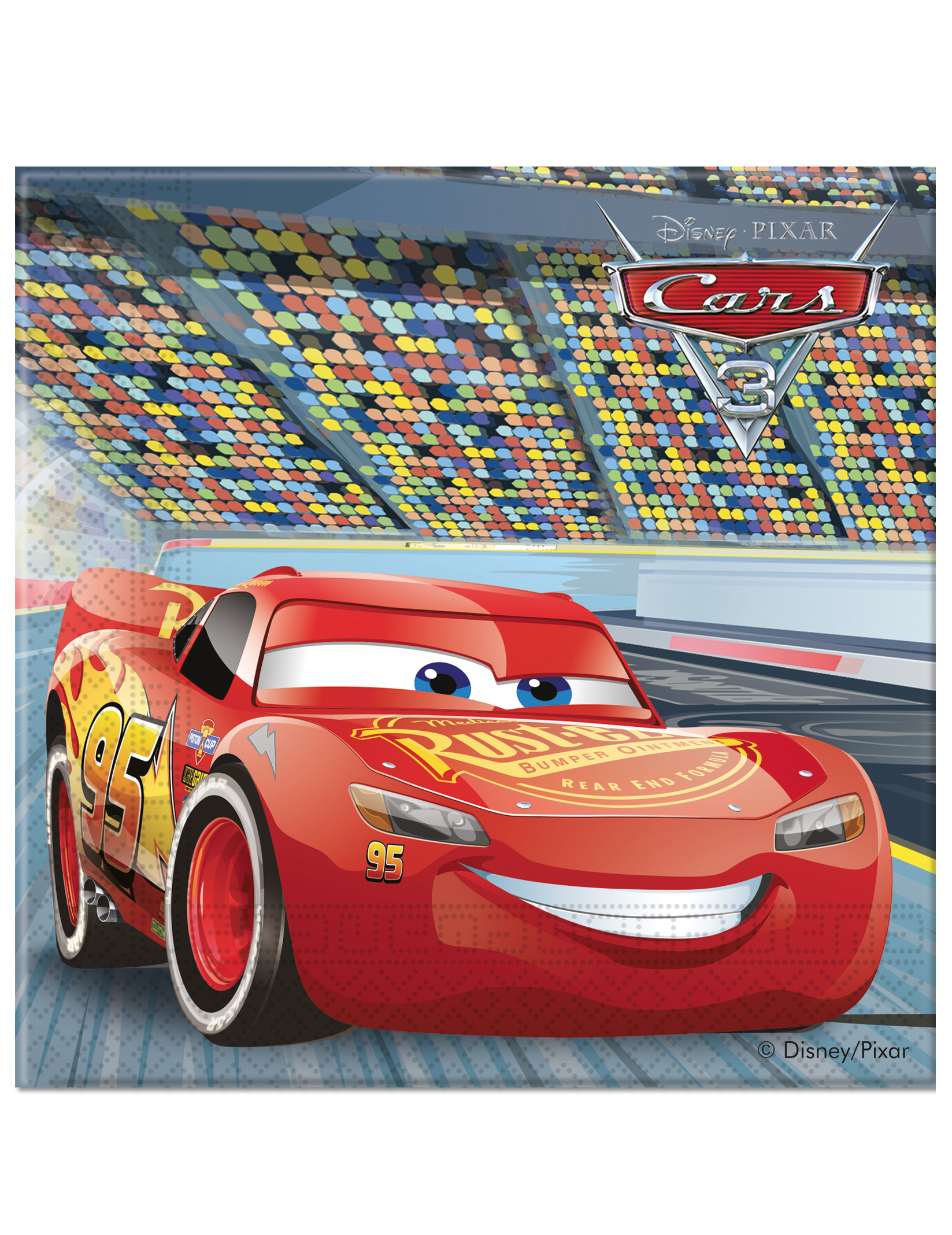 20 Serviettes en papier Flash McQueen Cars 3 33 x 33 cm