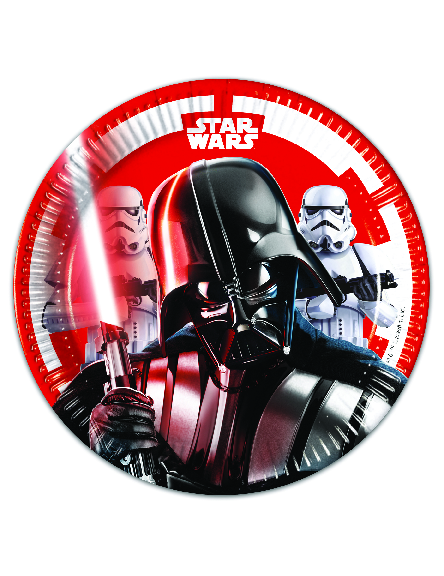 8 petites assiettes en carton Star Wars Final Battle 20 cm