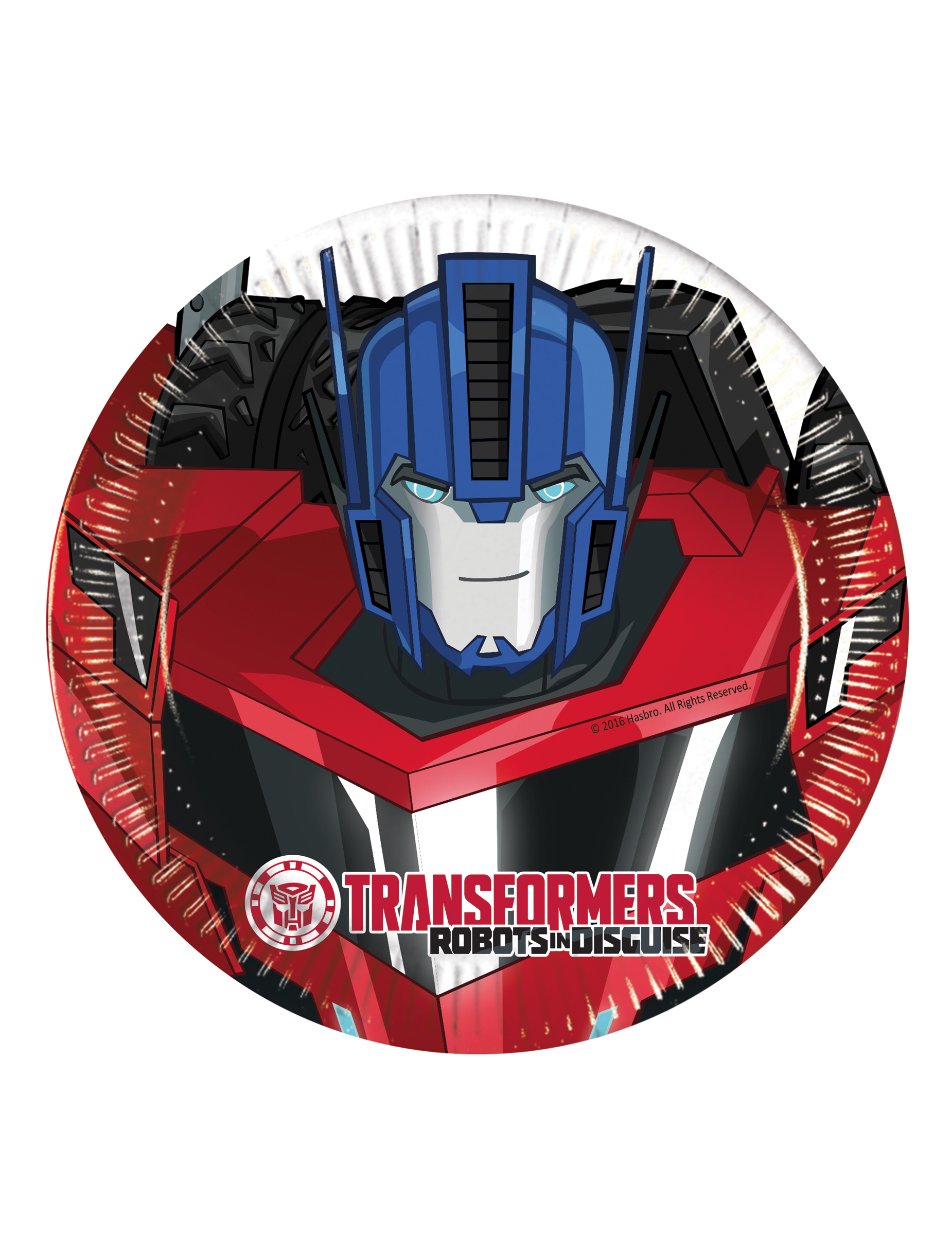 8 Petites assiettes en carton20cm Transformers RID