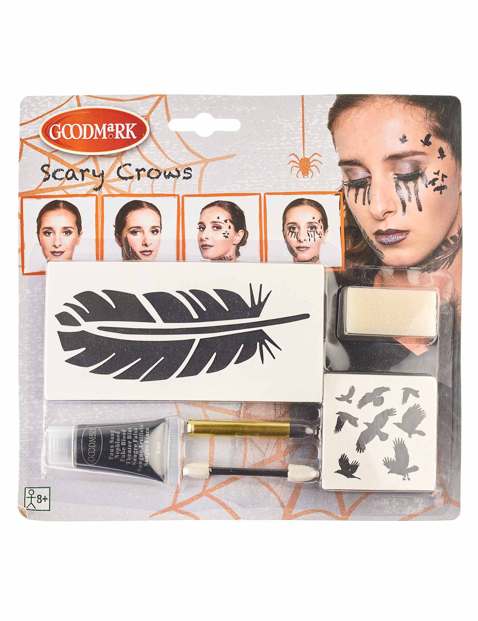 Kit maquillage corbeau femme Halloween