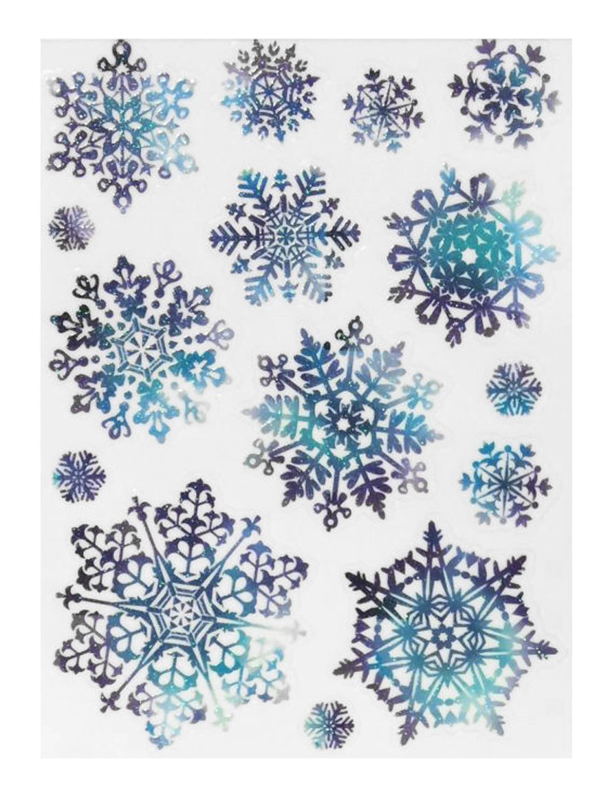 15 Décorations pour fenêtre flocons 27 x 20 cm