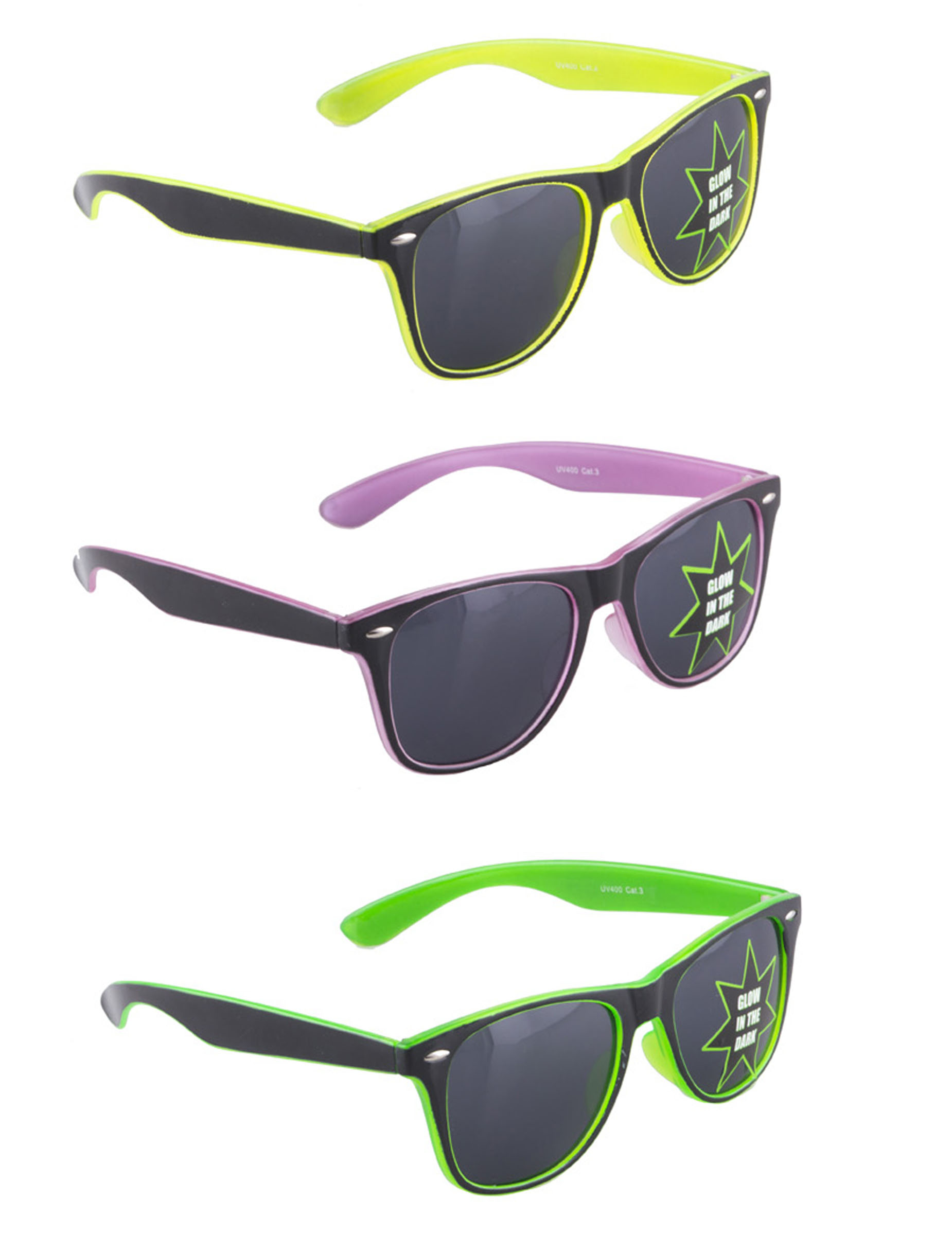 Lunettes blues années 50 phosphorescentes