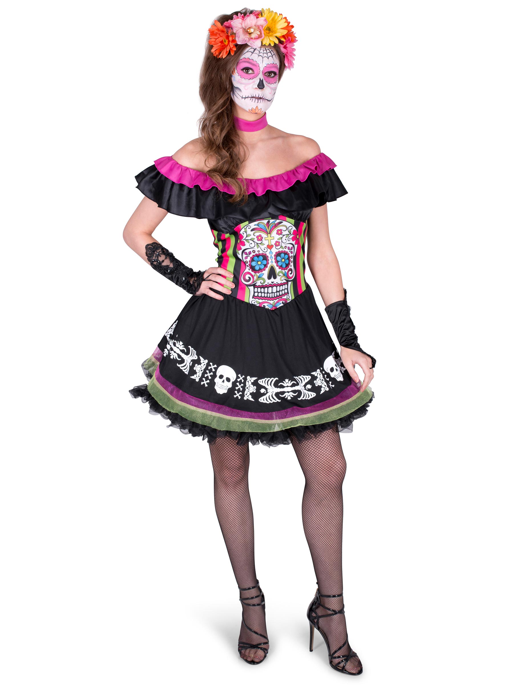 Déguisement Mariachi Dia de los Muertos femme