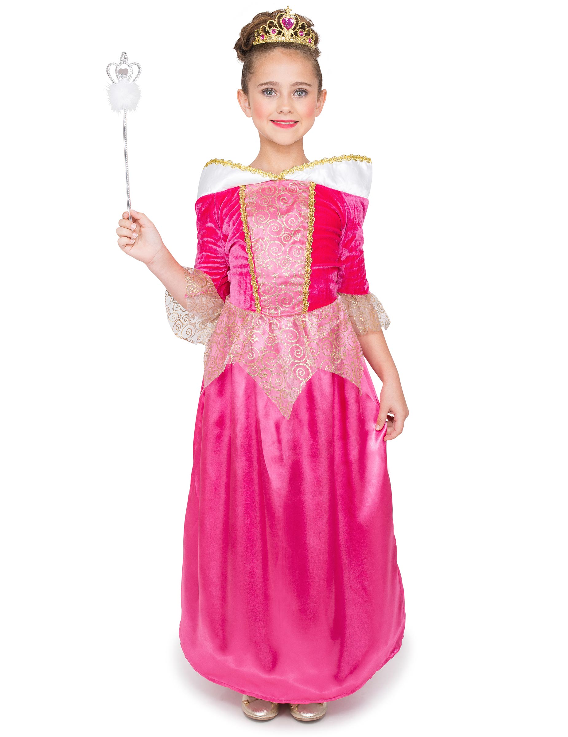 Déguisement princesse fée rose avec tiare fille