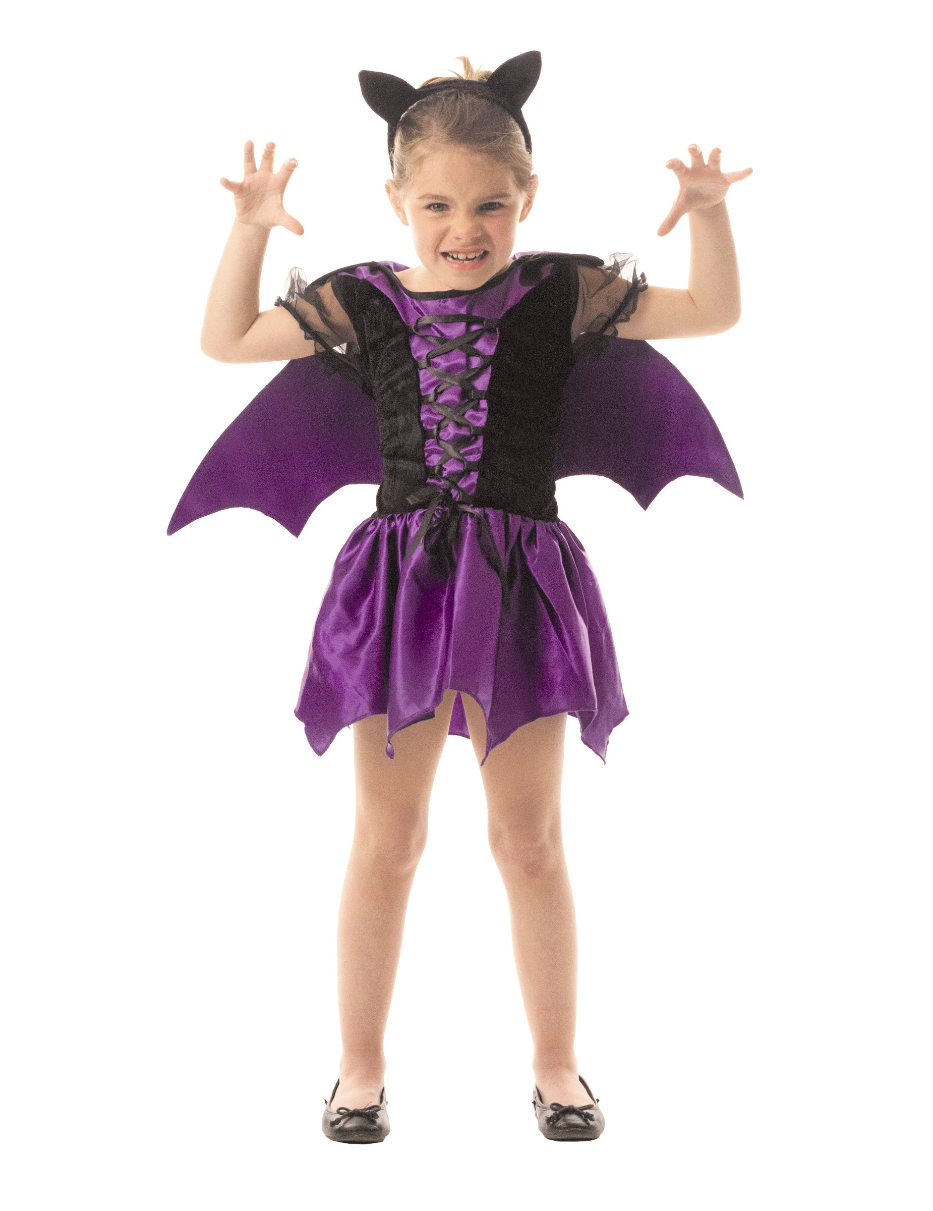 Déguisement chauve-souris violette fille Halloween
