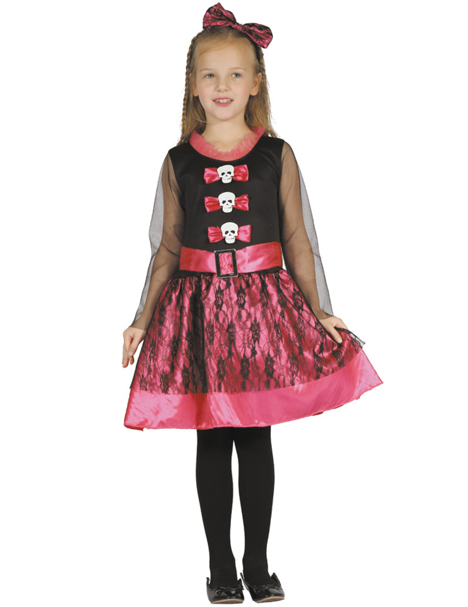 Déguisement squelette girly rose fille Halloween