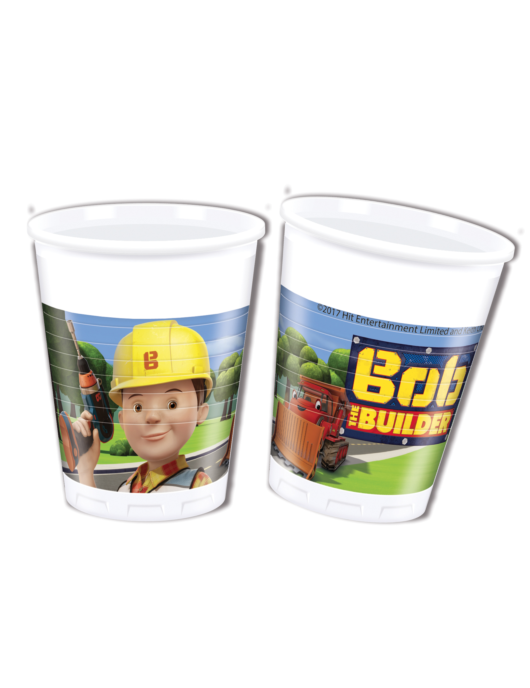 8 Gobelets en plastique 20cl Bob the builder