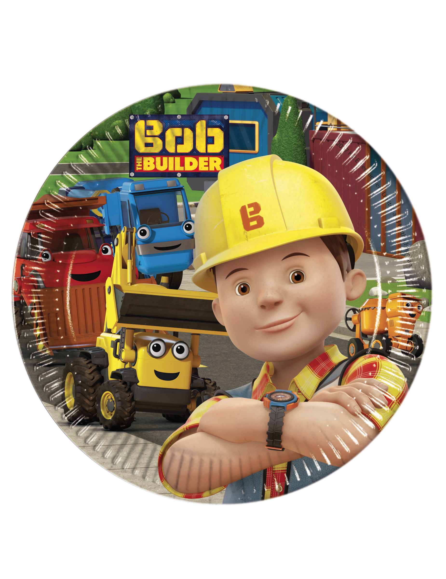 8 Petites assiettes en carton 20cm Bob the builder