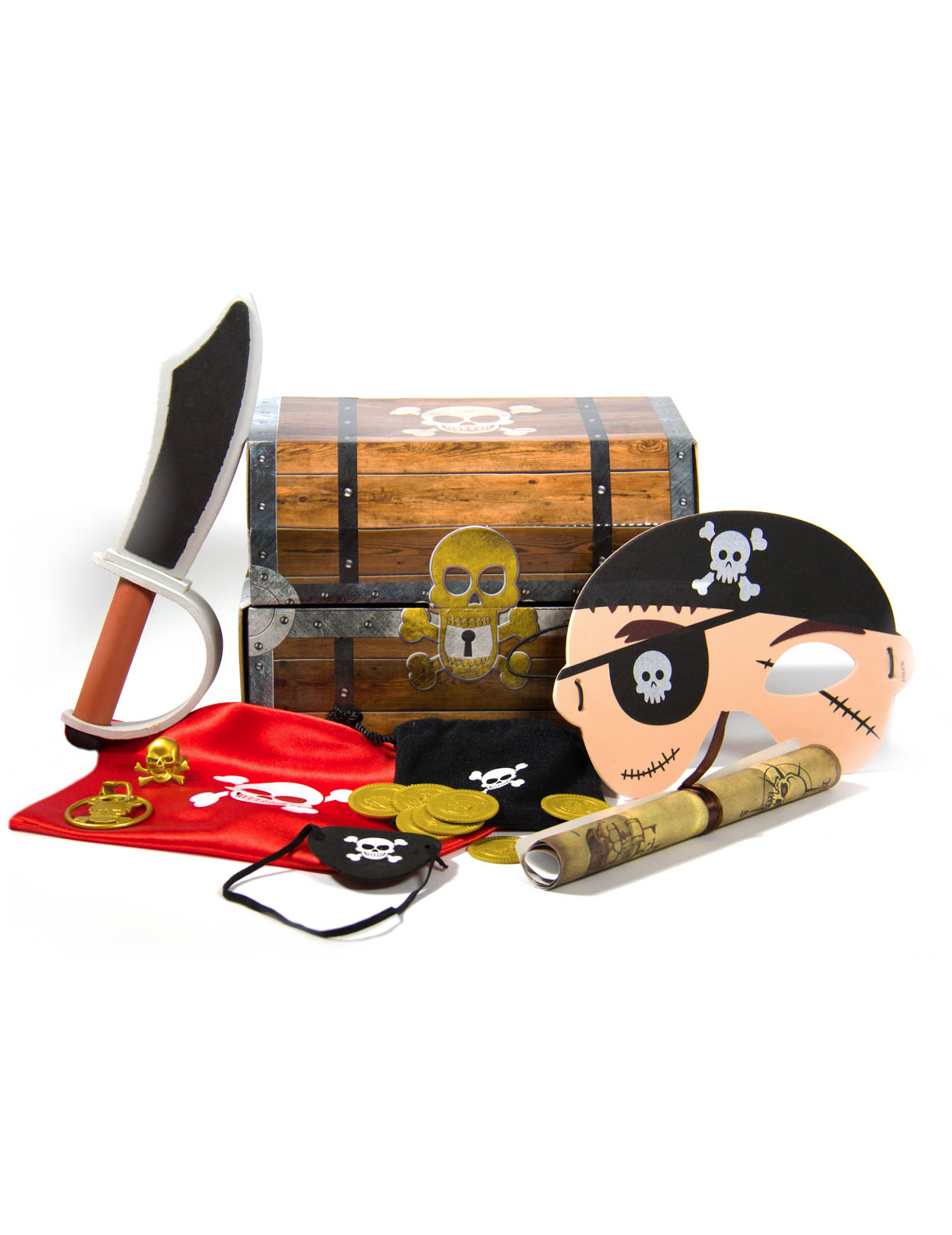 Coffre au trésor Pirate avec accessoires