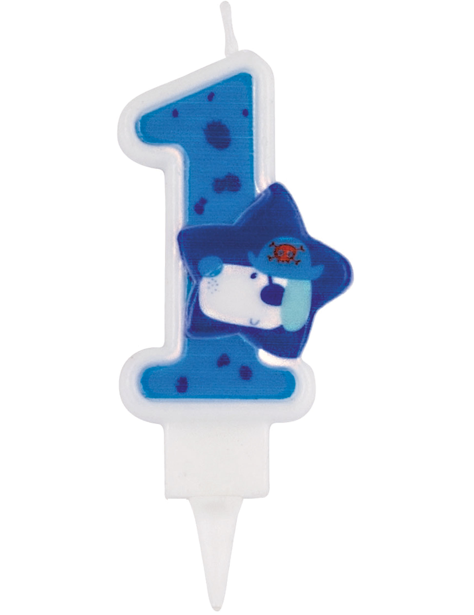 Bougie bleu chiffre 1