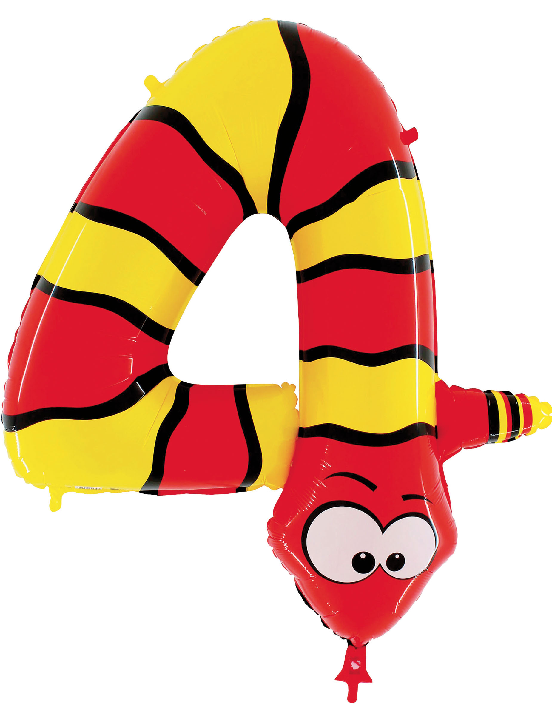 Ballon aluminium géant chiffre 4 serpent