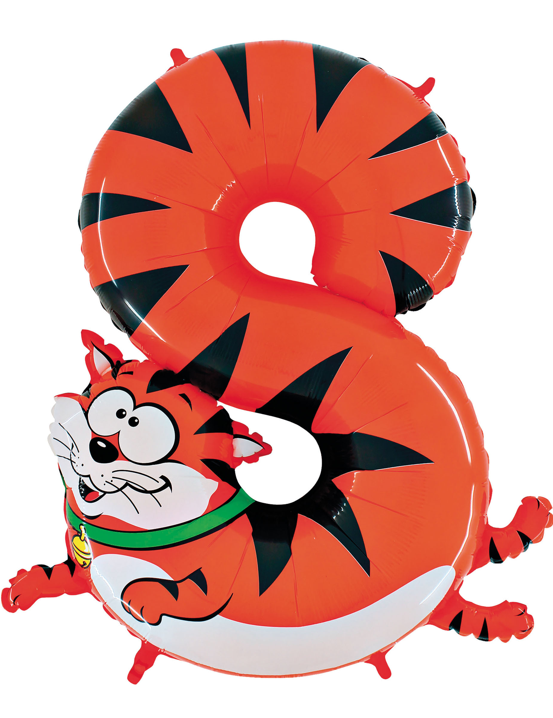 Ballon aluminium géant chiffre 8 chat 1 mètre