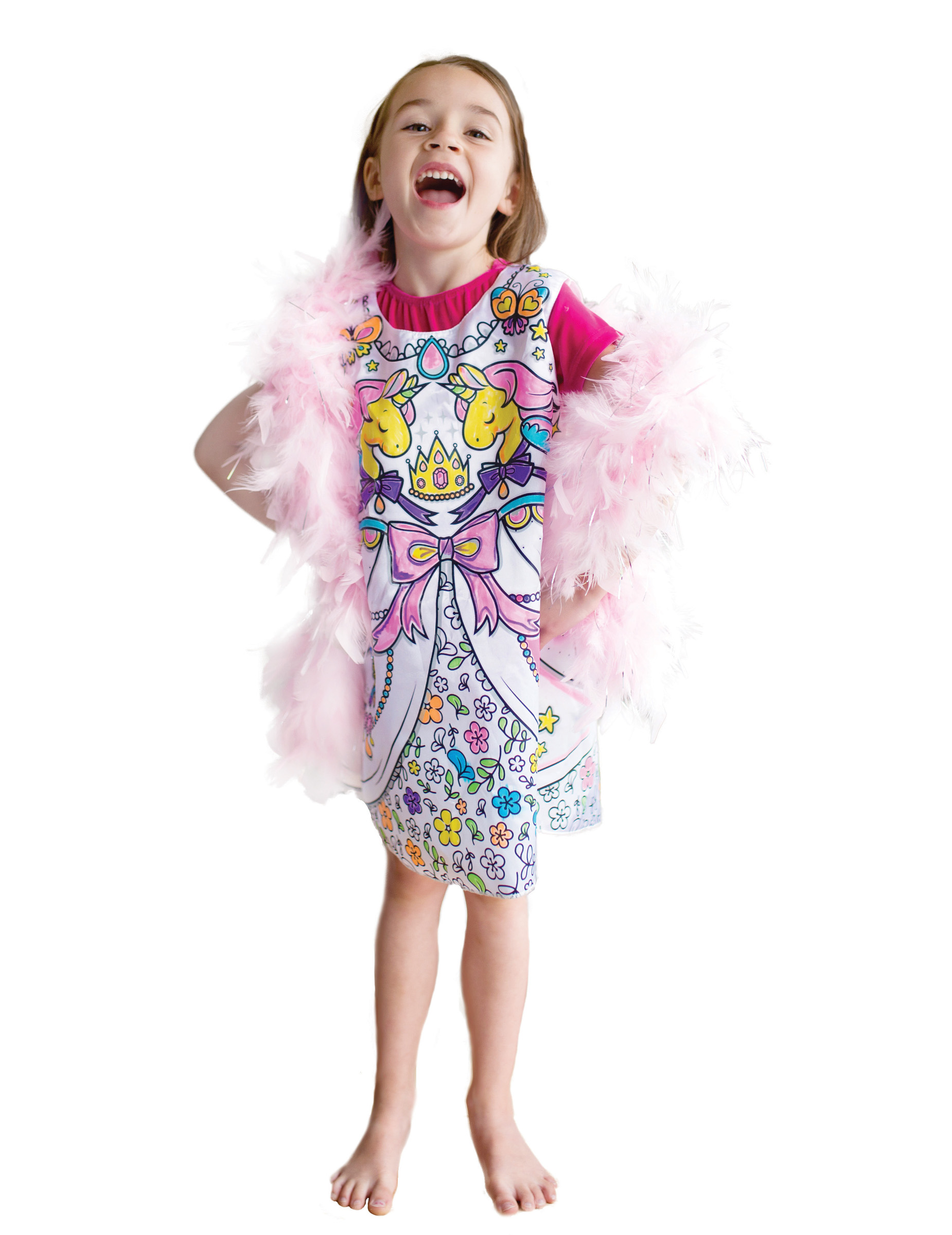 Robe lavable à colorier princesse fille