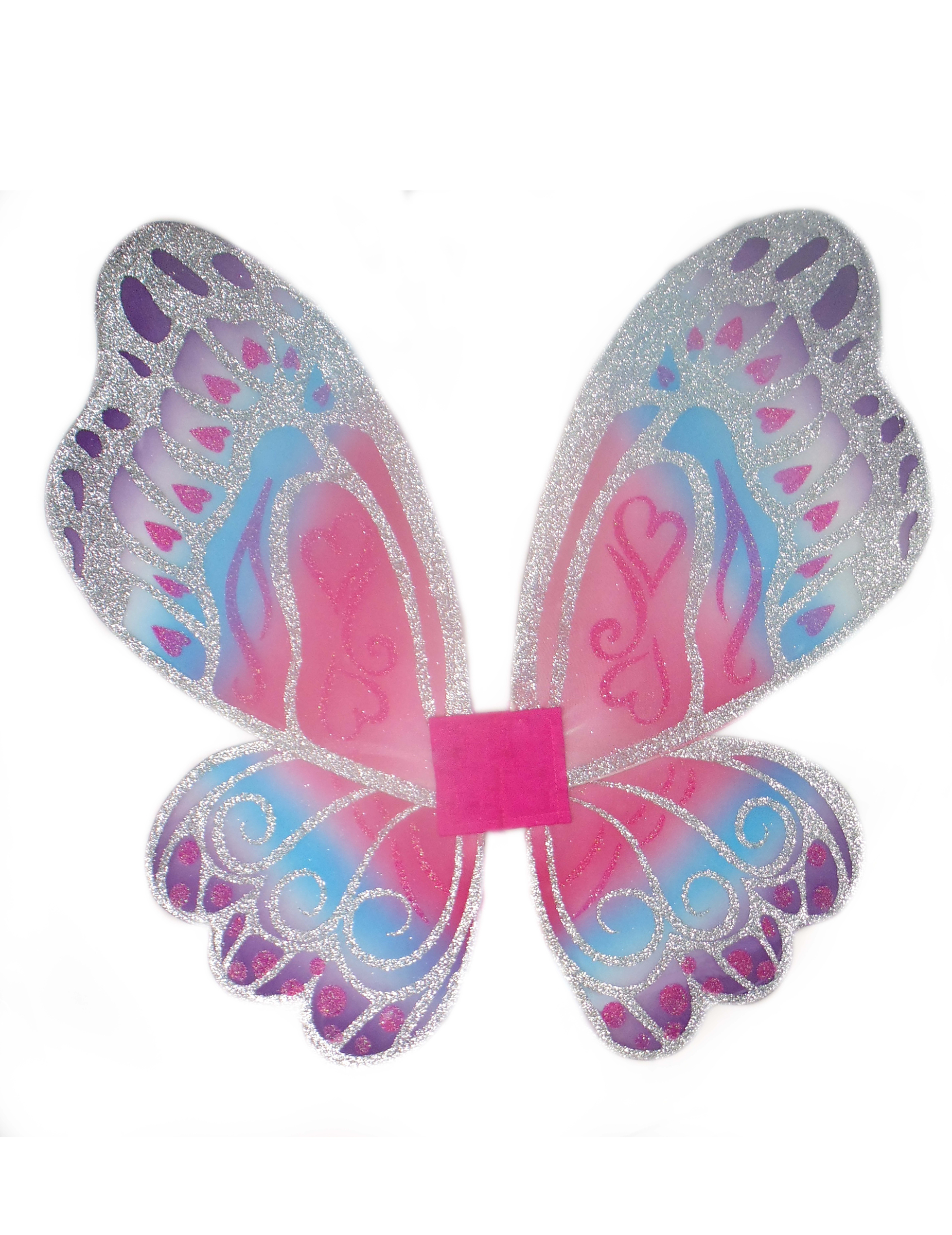Ailes fée papillon pastel pailletées fille