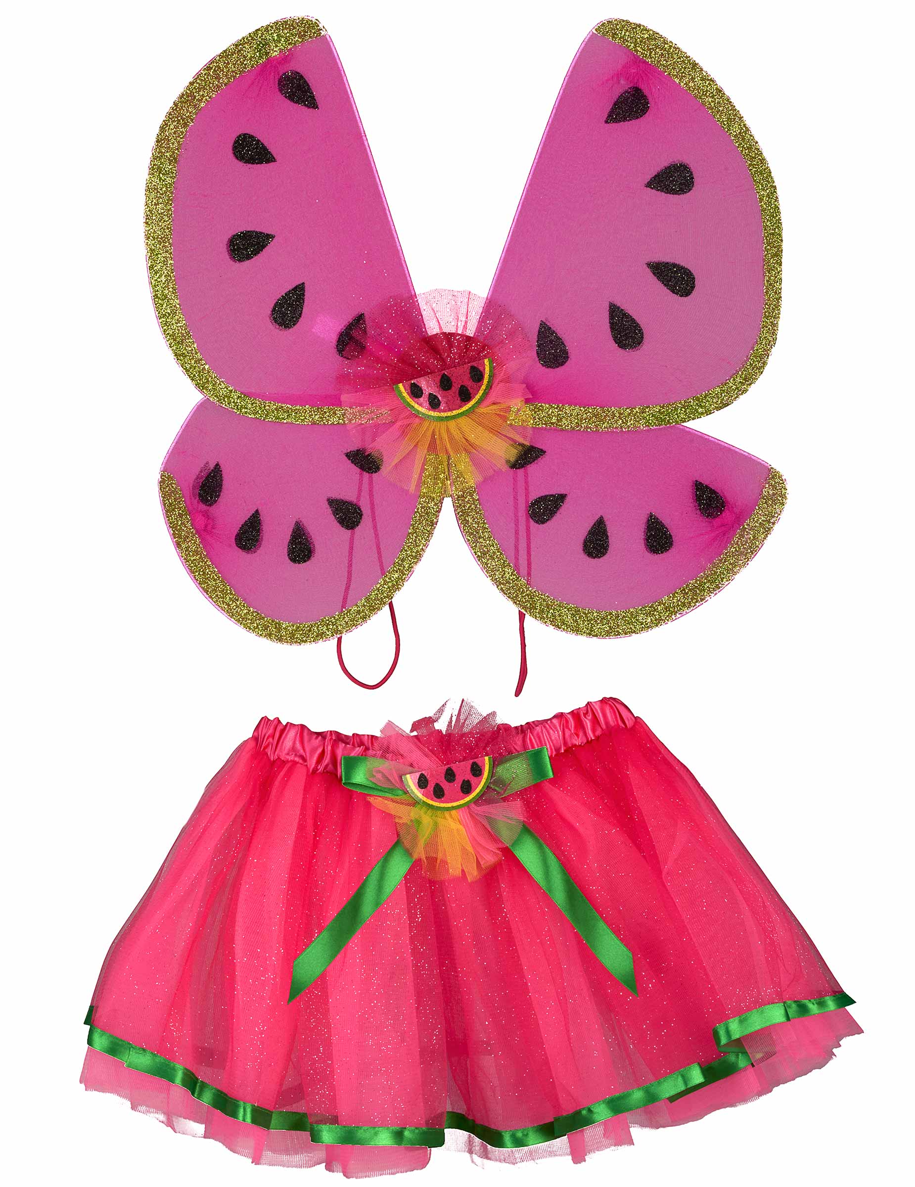 Ailes et tutu fée pastèque fille