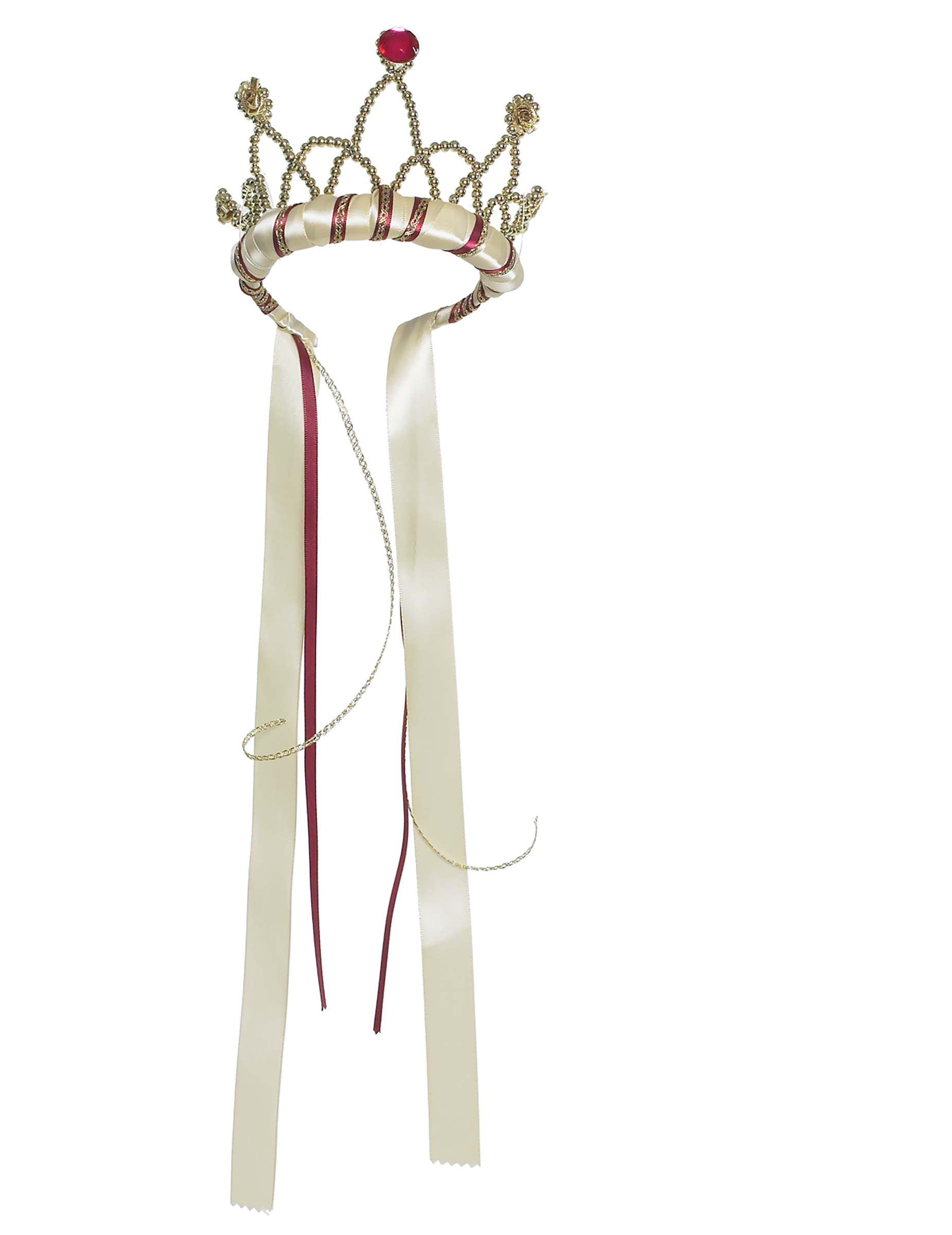 Couronne reine médiévale beige fille