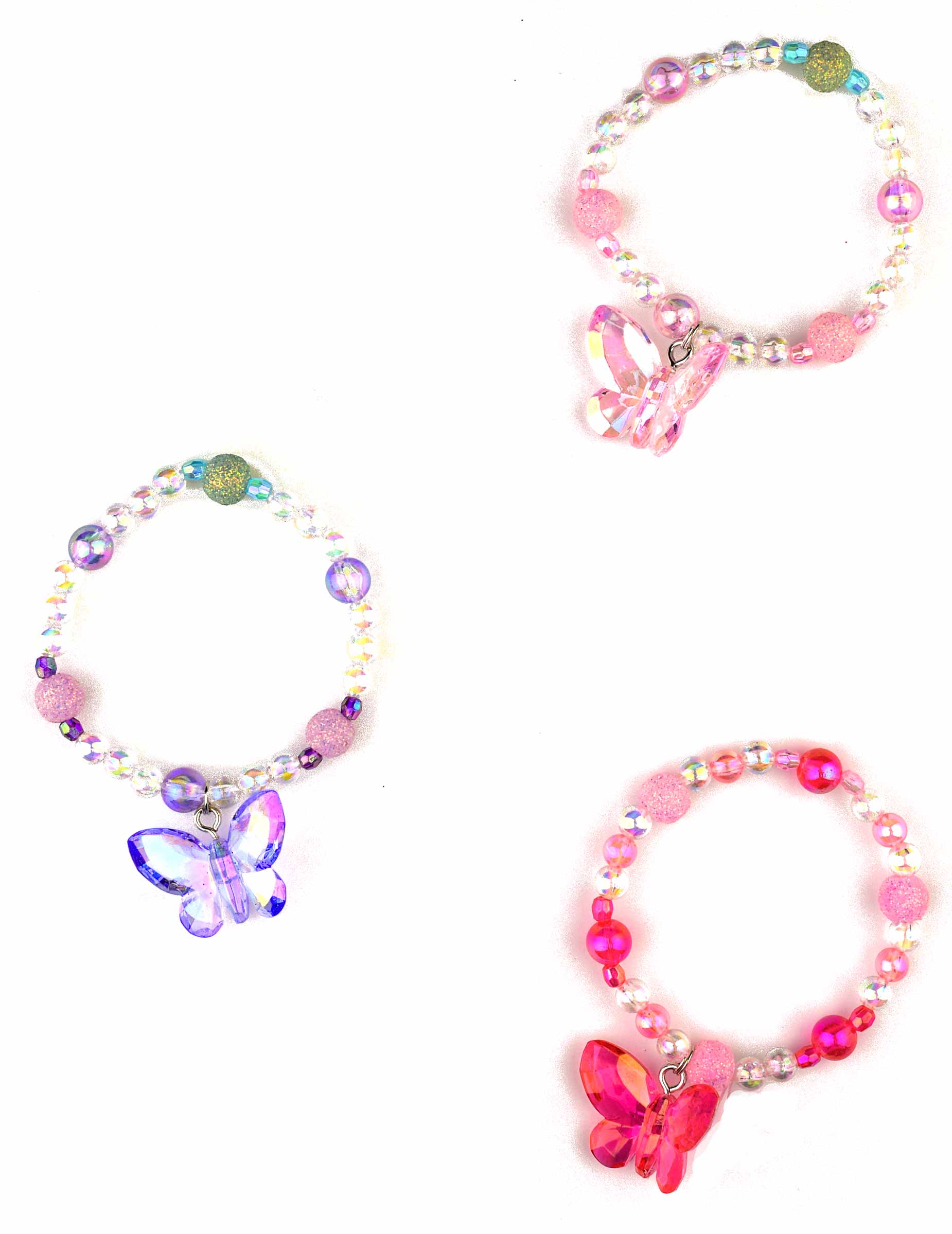 Bracelet papillon rose fille