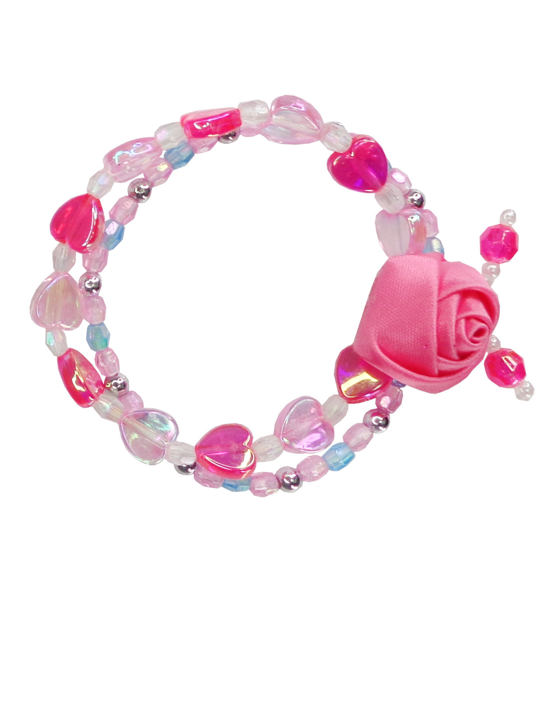 Bracelet fleur rose fille