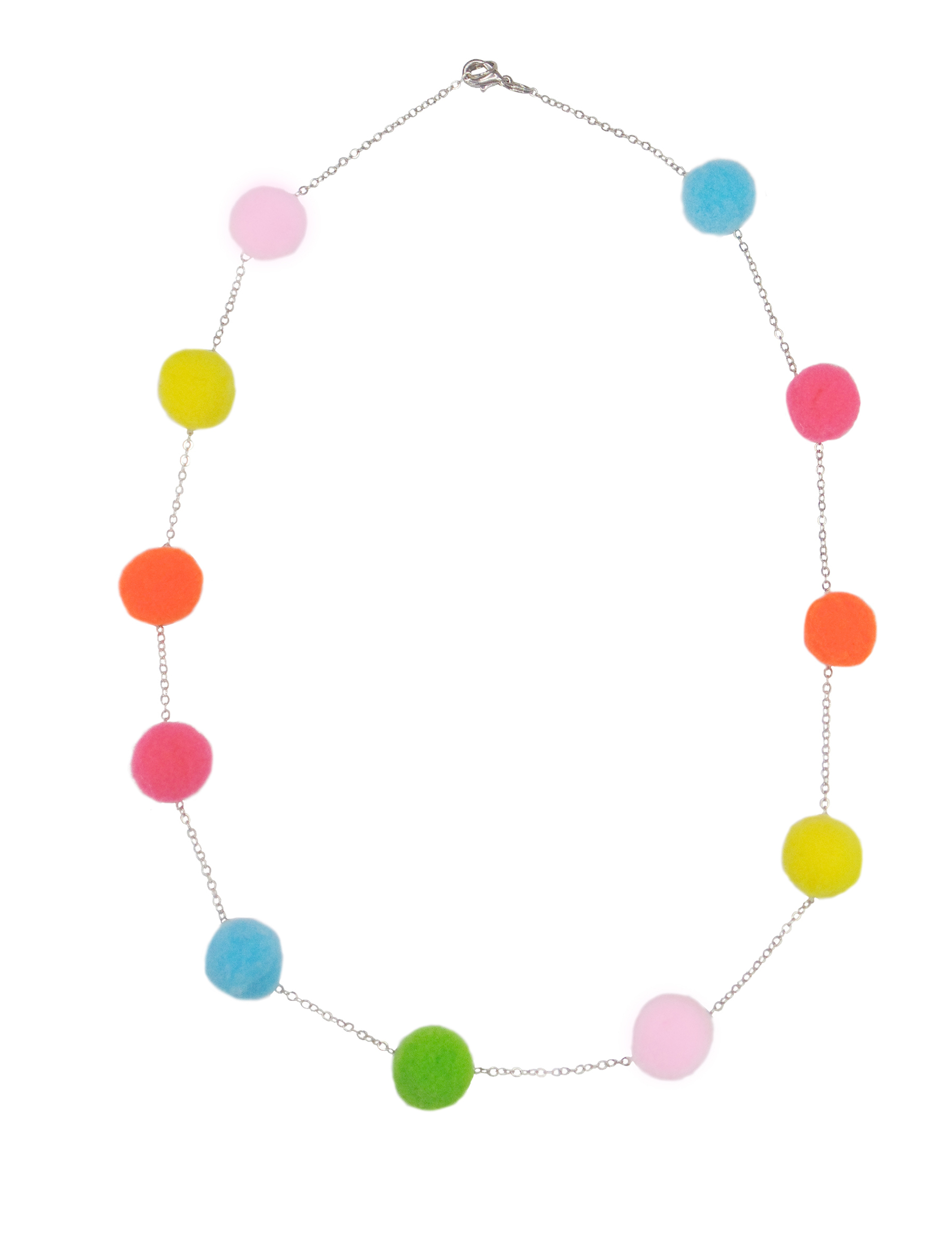 Collier pom pom fille