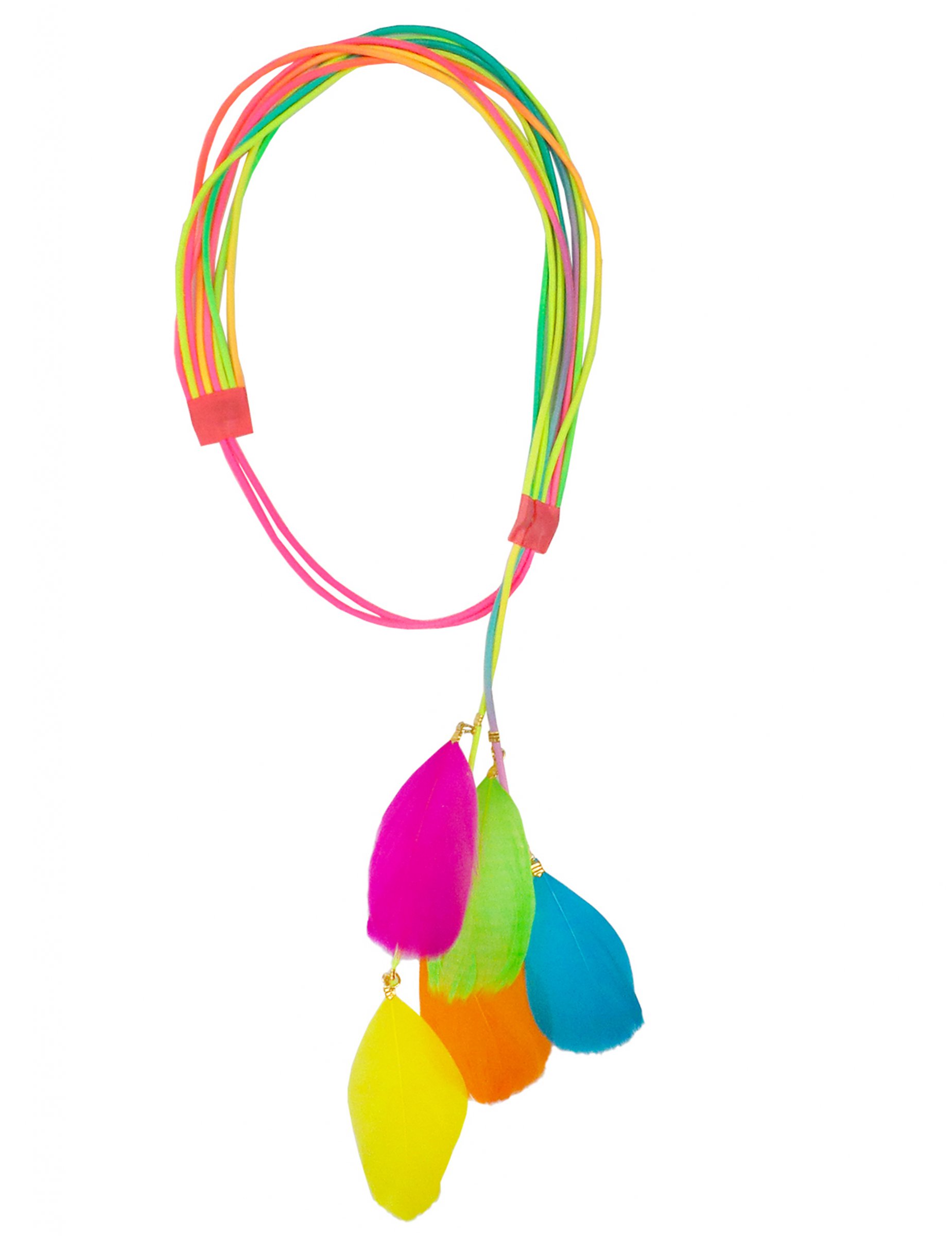 Tour de tête avec plumettes multicolores