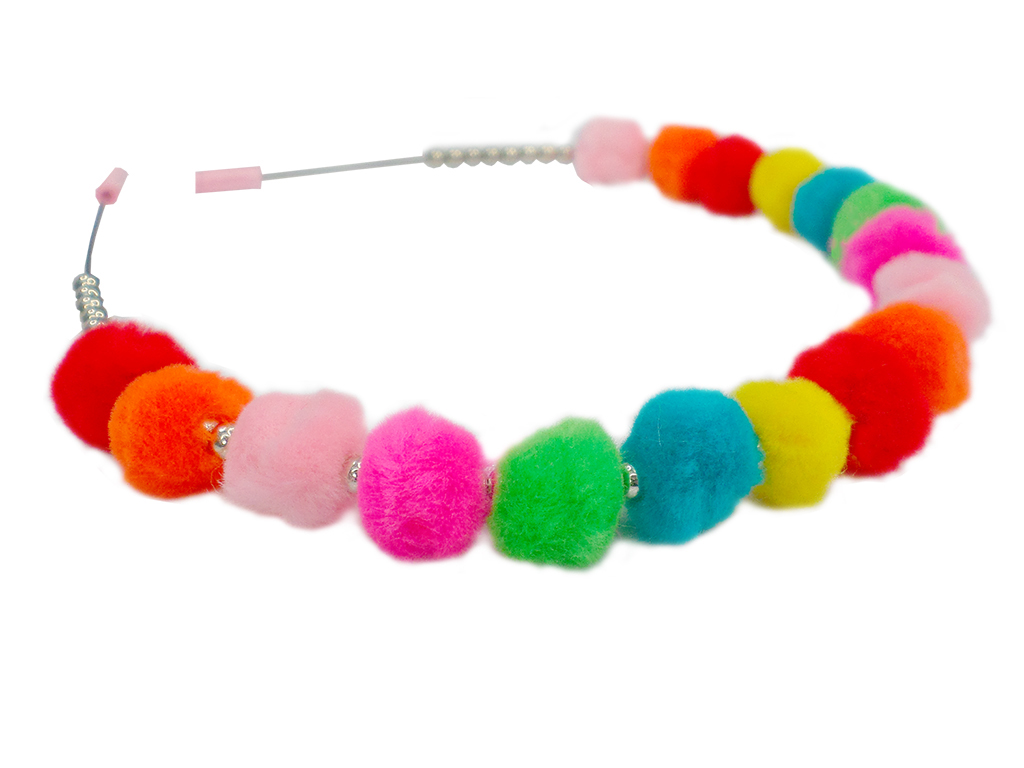 Serre-tête pom pom fille