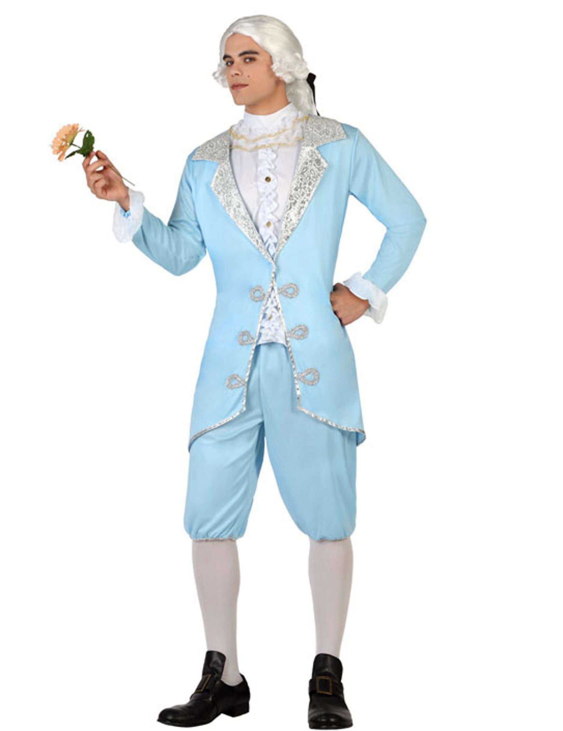 Déguisement prince baroque bleu homme