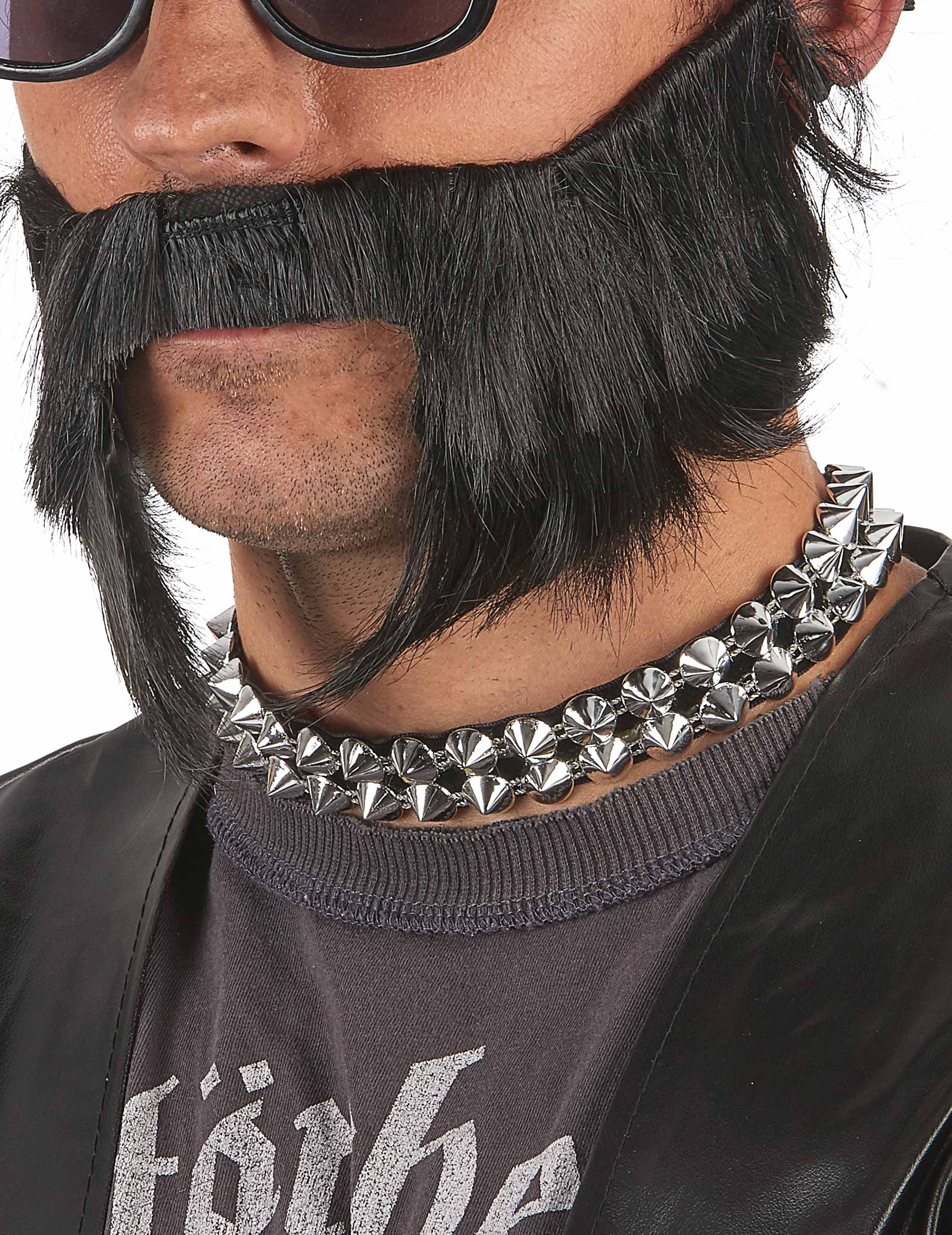 Ras de cou punk argenté adulte
