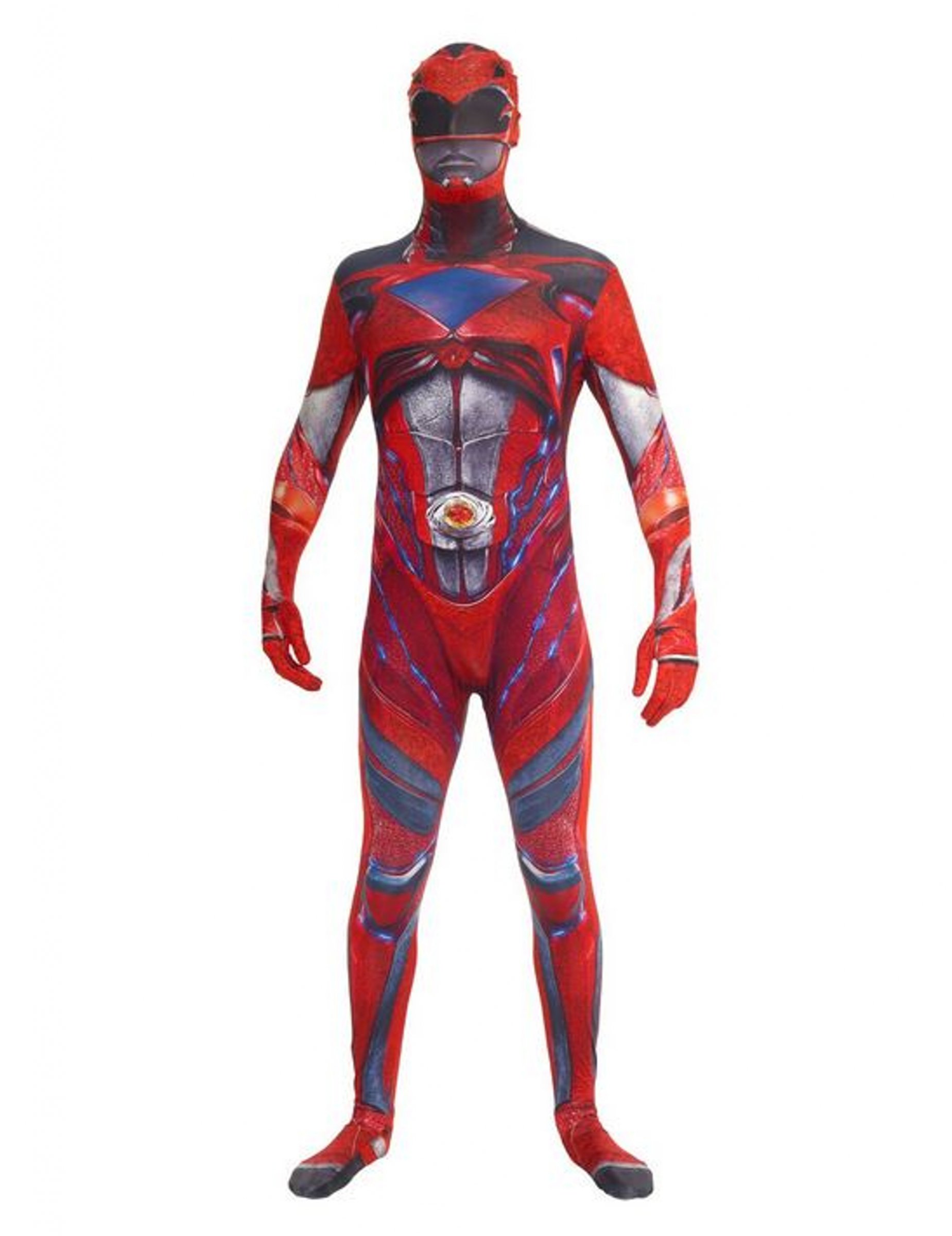 Déguisement combinaison rouge Power Rangers deluxe adulte Morphsuits