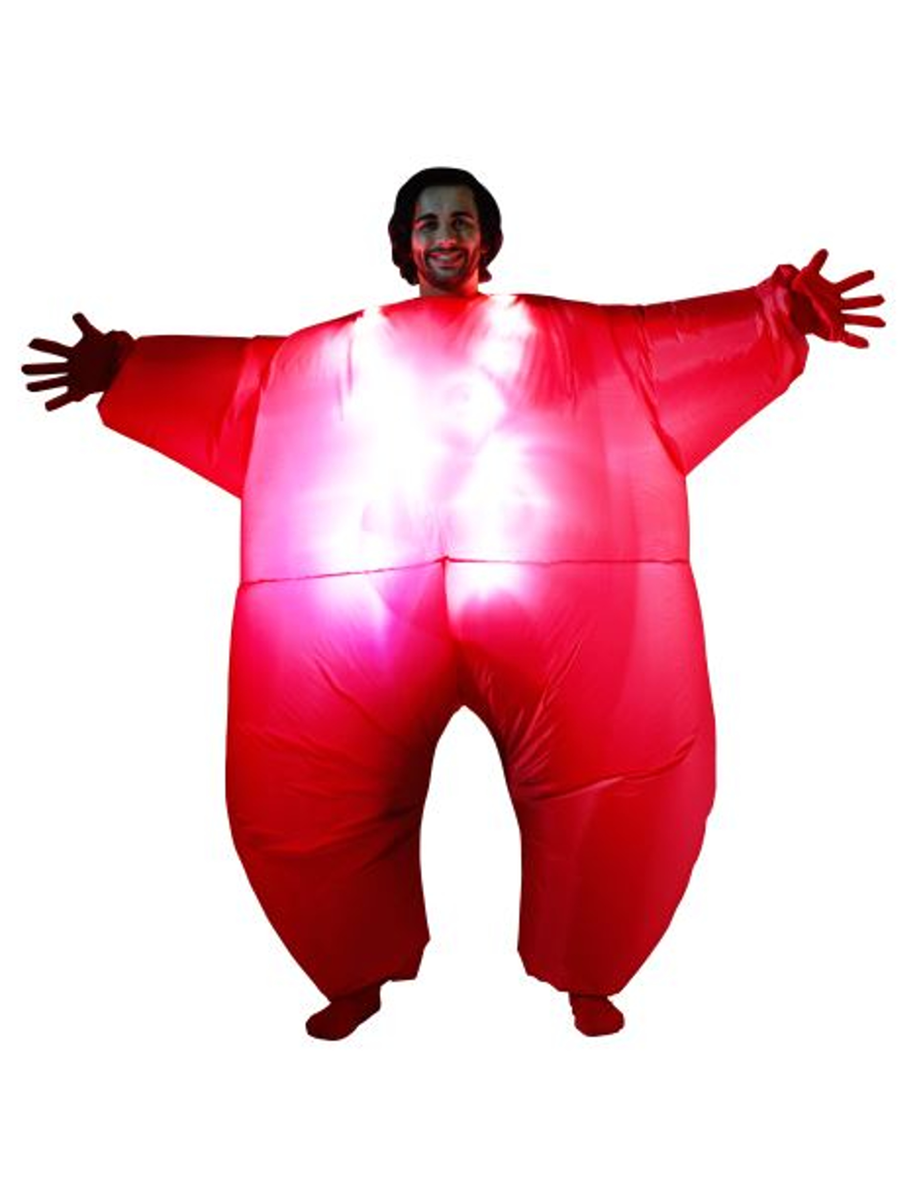 Déguisement gonflable et lumineux rouge adulte Morphsuits