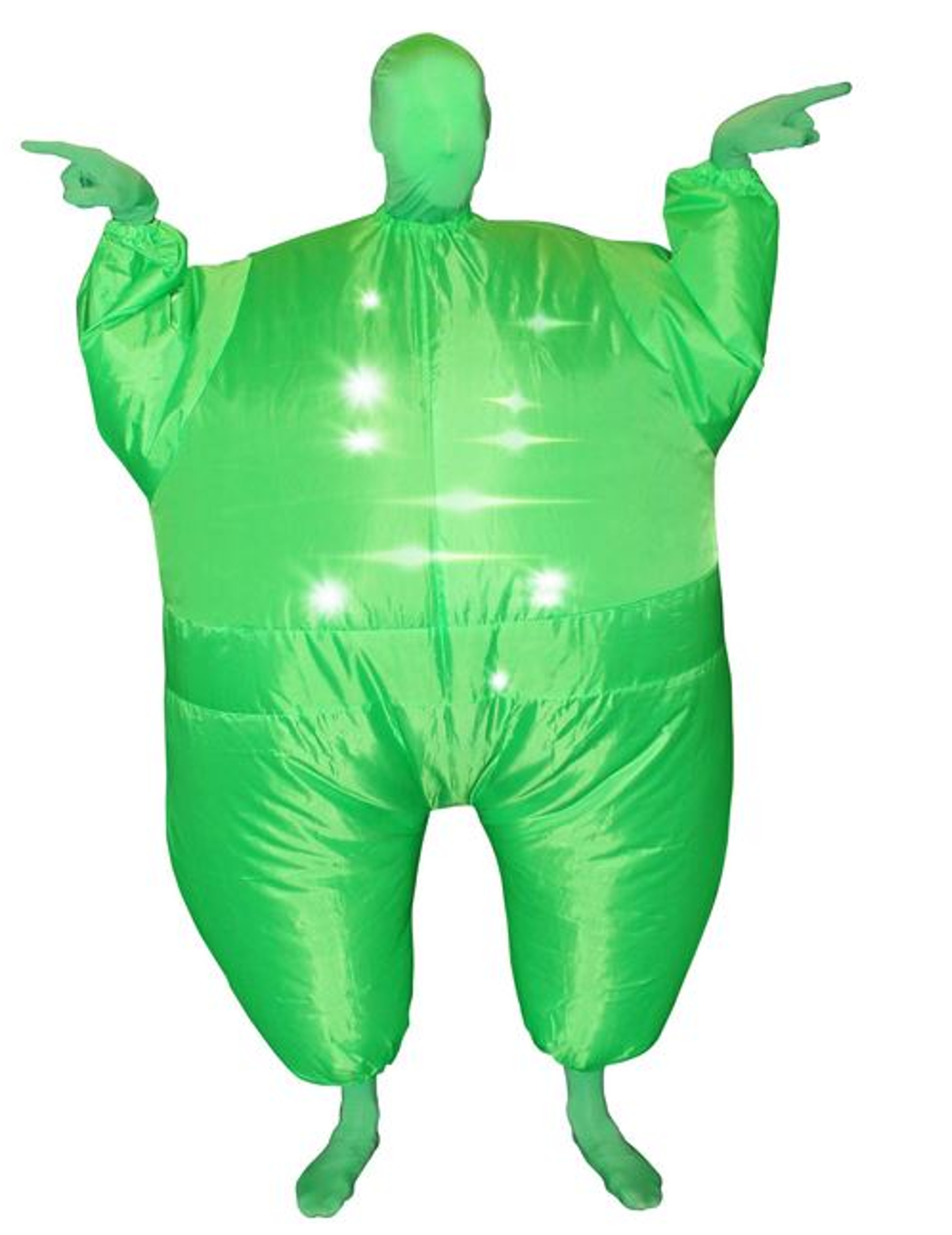 Déguisement gonflable et lumineux vert adulte Morphsuits