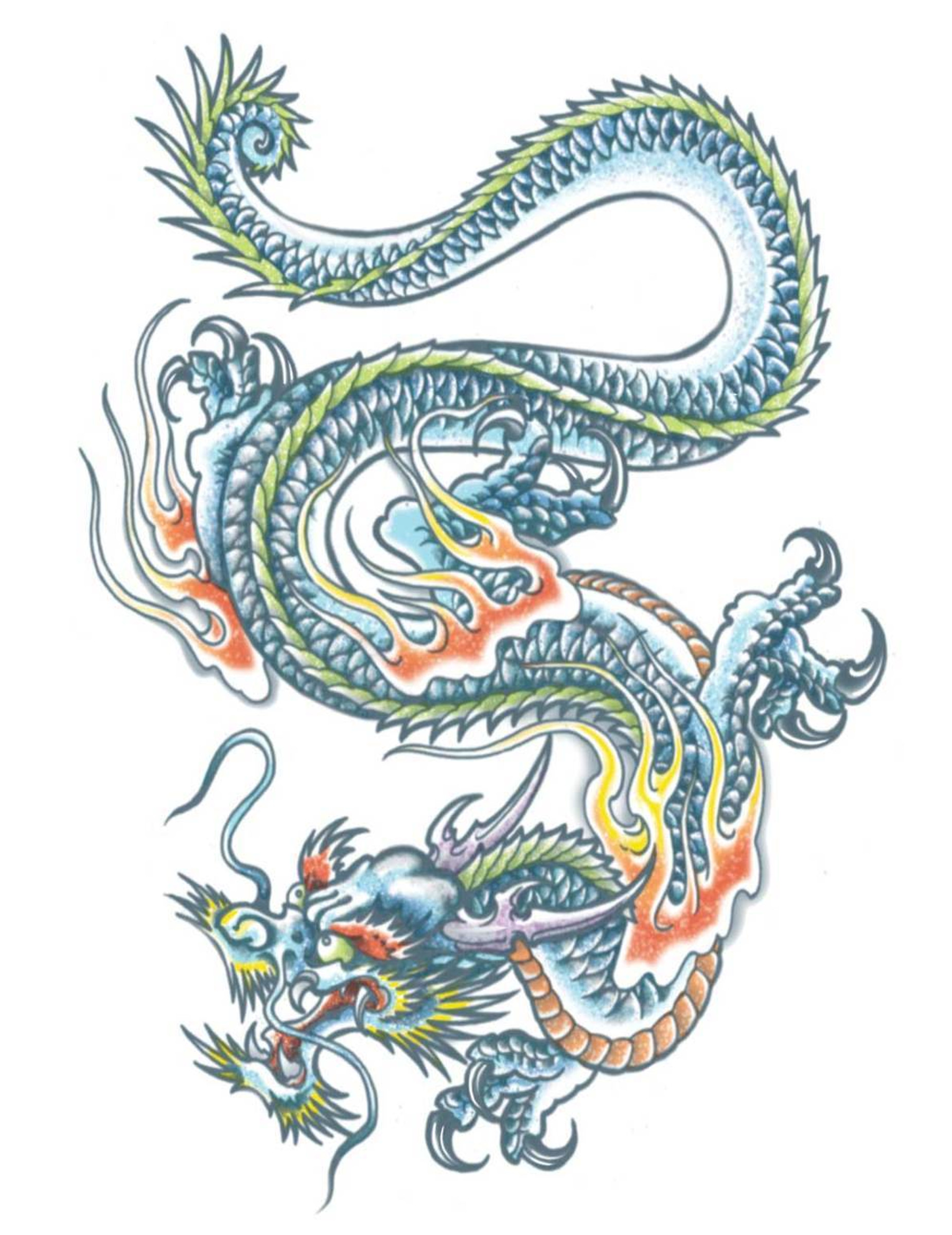 Tatouage éphémère dragon adulte