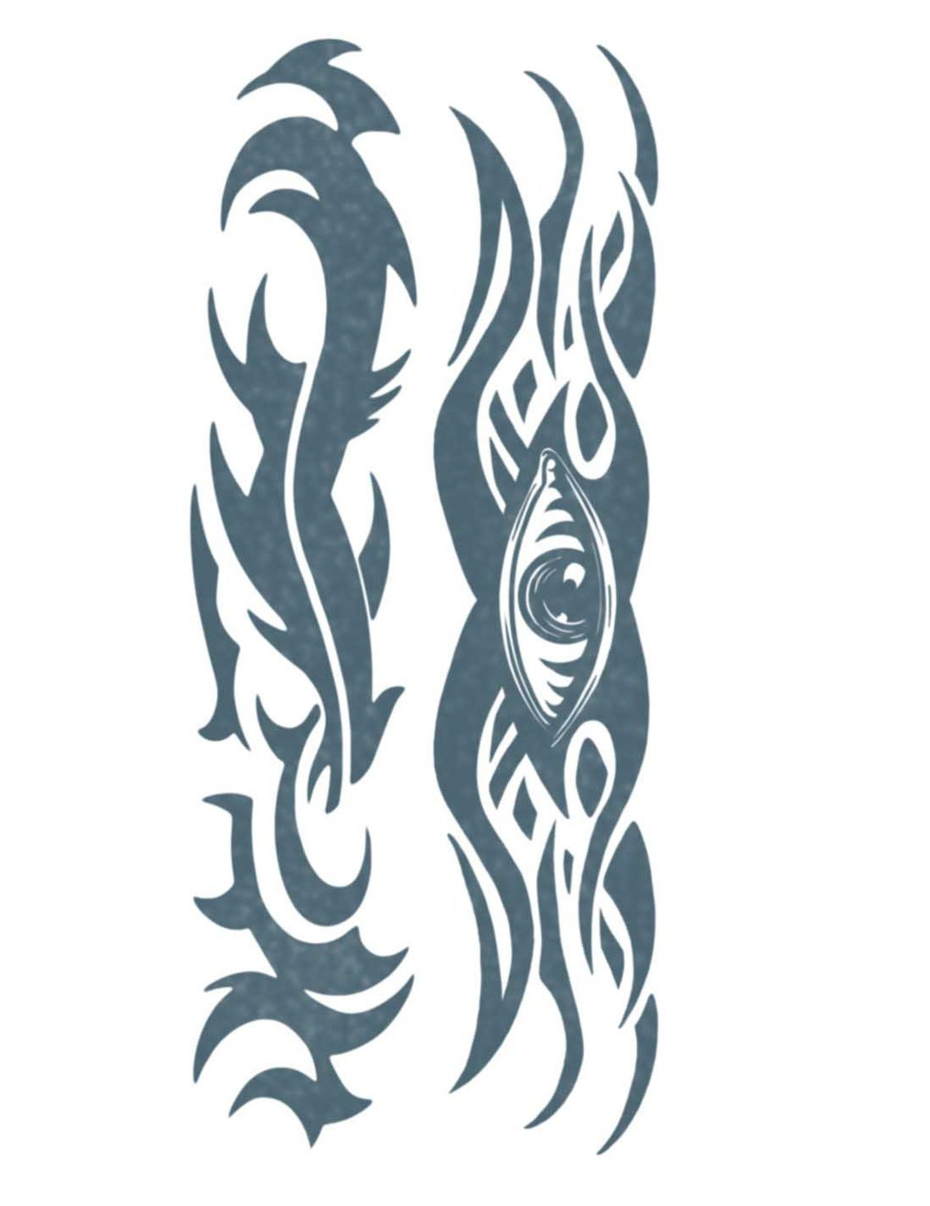 Tatouage ephémere corps tribal oeil adulte
