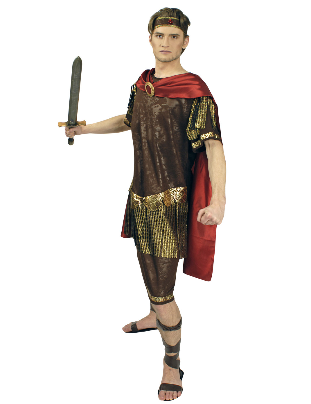 Déguisement gladiateur antique marron homme