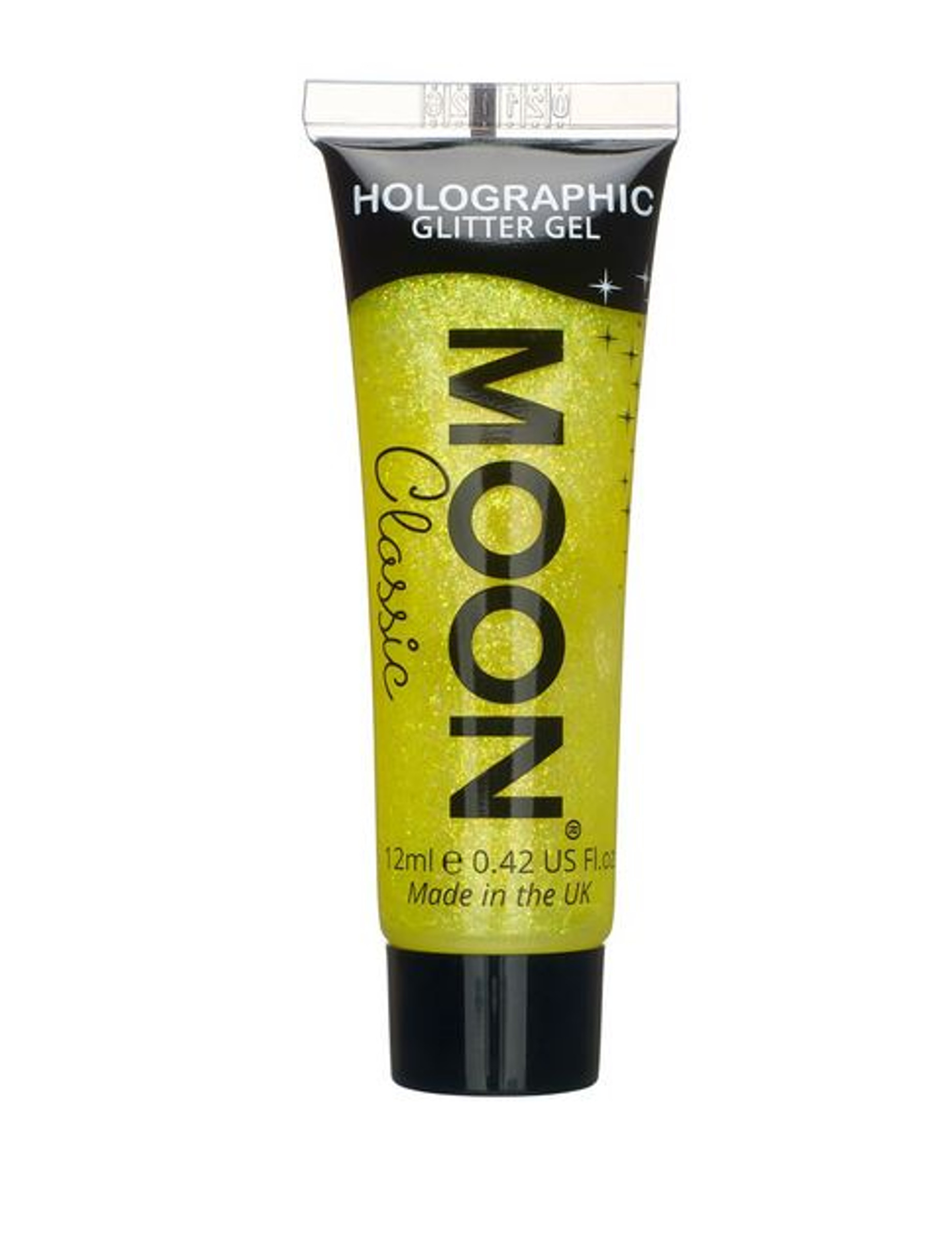 Gel à paillettes jaunes 12 ml Moonglow ©