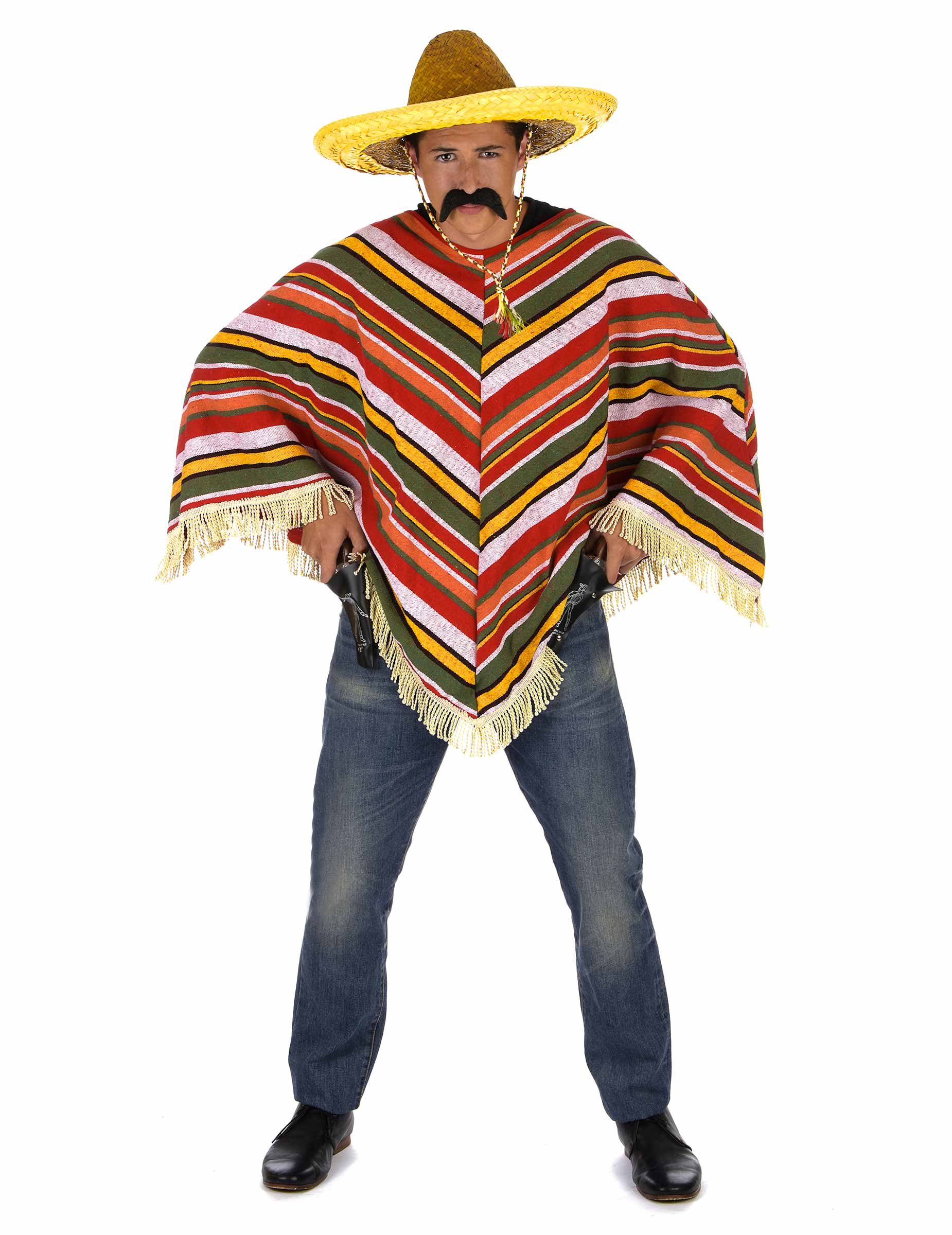 Poncho mexicain adulte