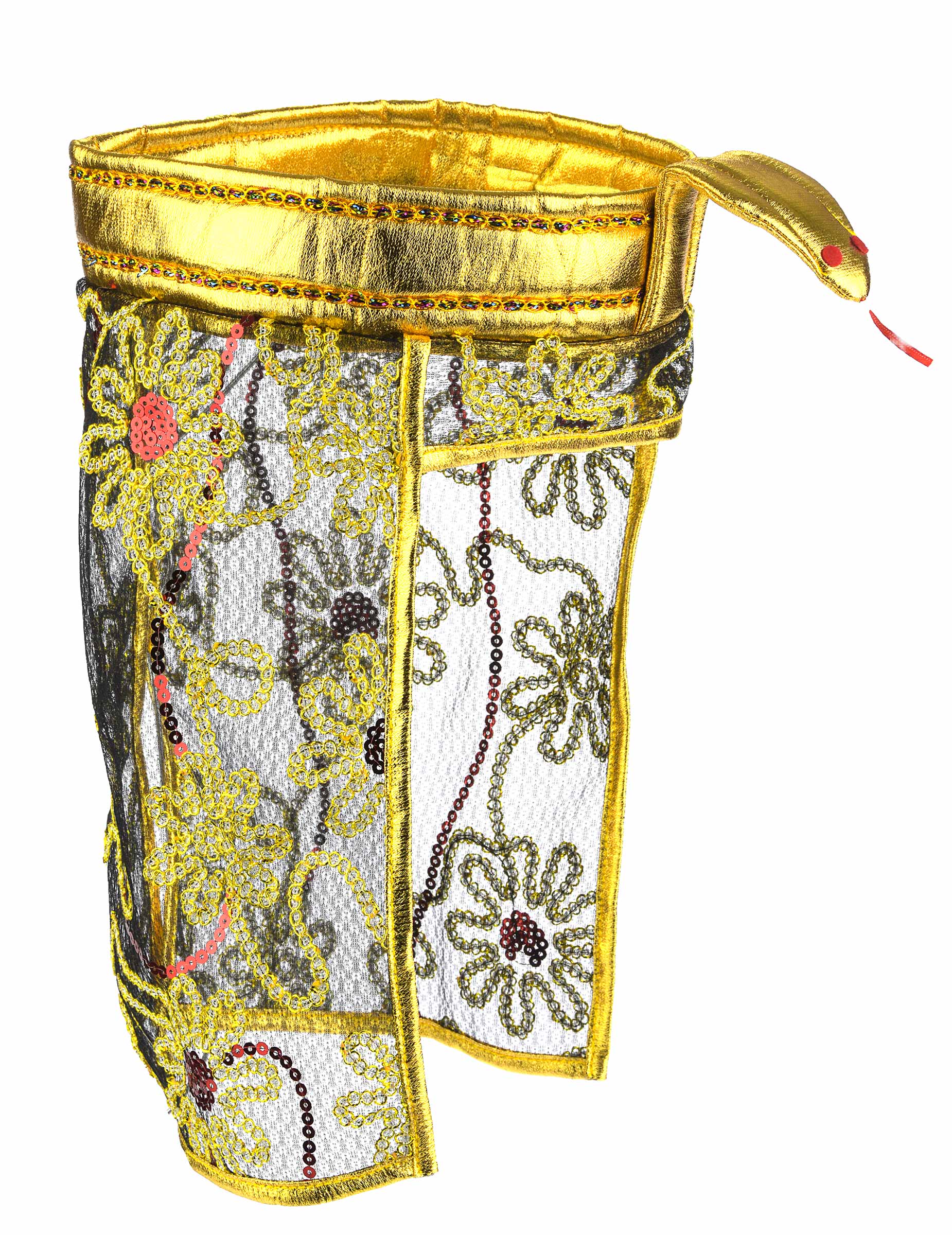 Coiffe égyptienne dorée et noire femme