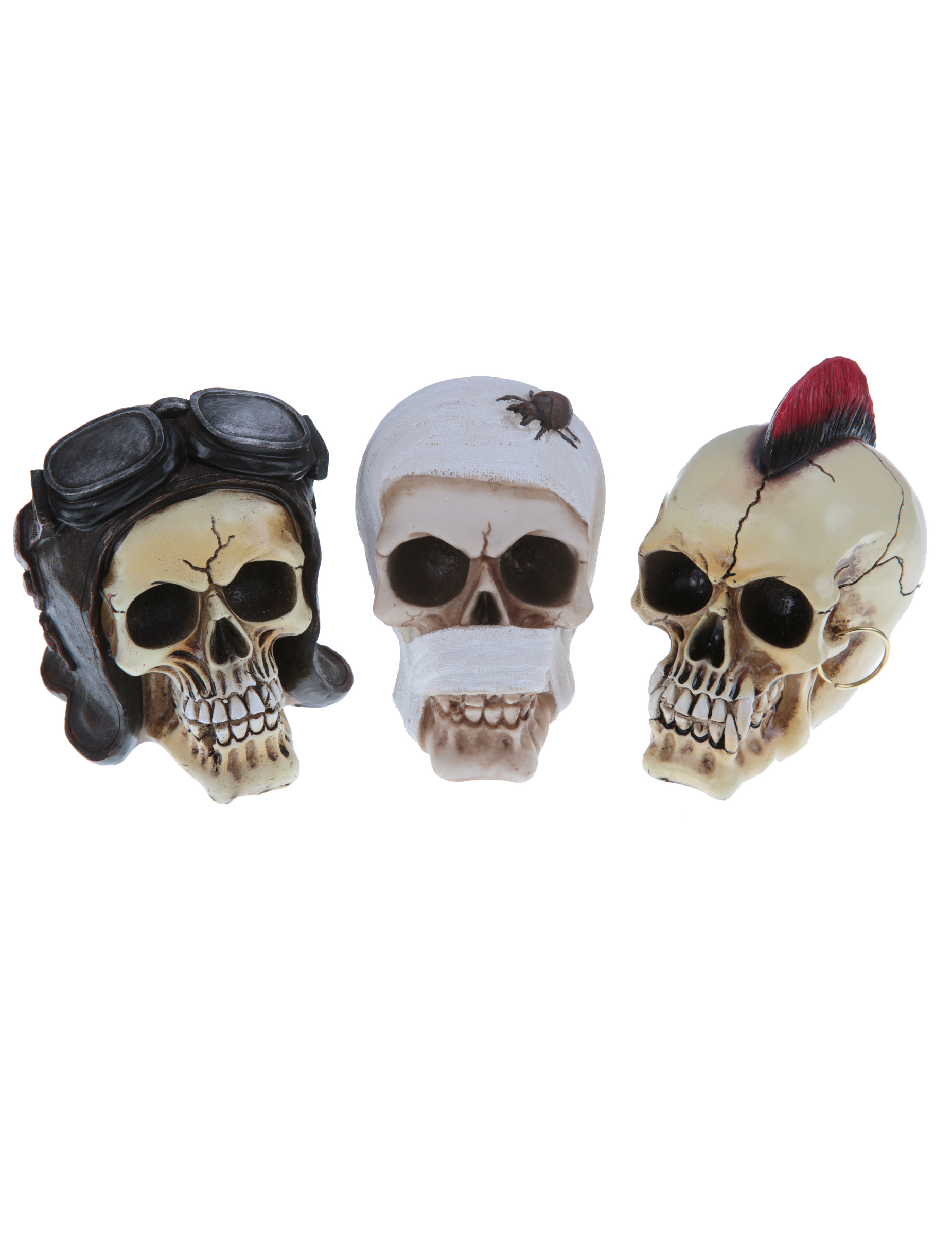 Décoration petite tête de mort modèle aléatoire 14 cm